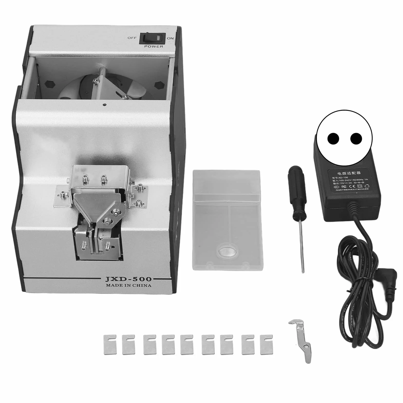 Proveedor de Tornillos Automáticos, Dispensador de Tornillos Ajustables de Aleación de Aluminio de Baja Vibración 100‑240 V para Tornillos de Máquina Y Autorroscantes(Enchufe de la UE)