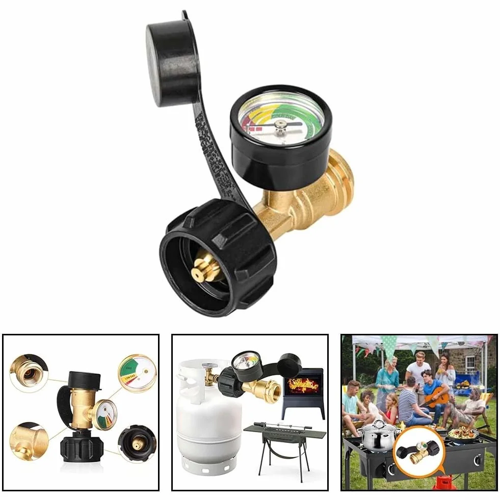 Medidor de tanque de gas, indicador de nivel de tanque con detector de fugas, medidor de gas para GLP, propano, butano, cilindro de gas, monitor de botella