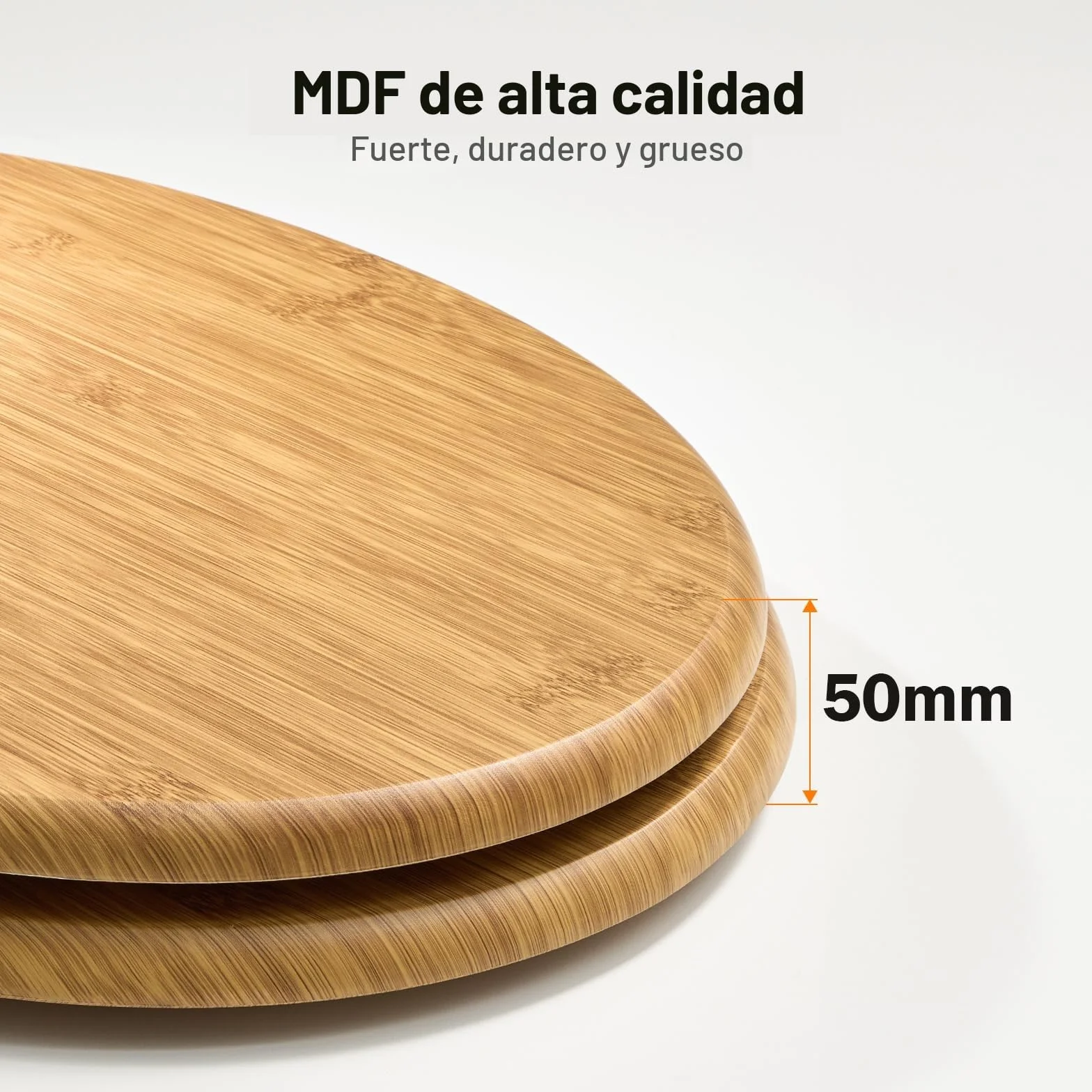 Pipishell tapadera wc de Madera en Forma de O Cierre Suave Bisagras Metal MDF Universal Cierre Lento
