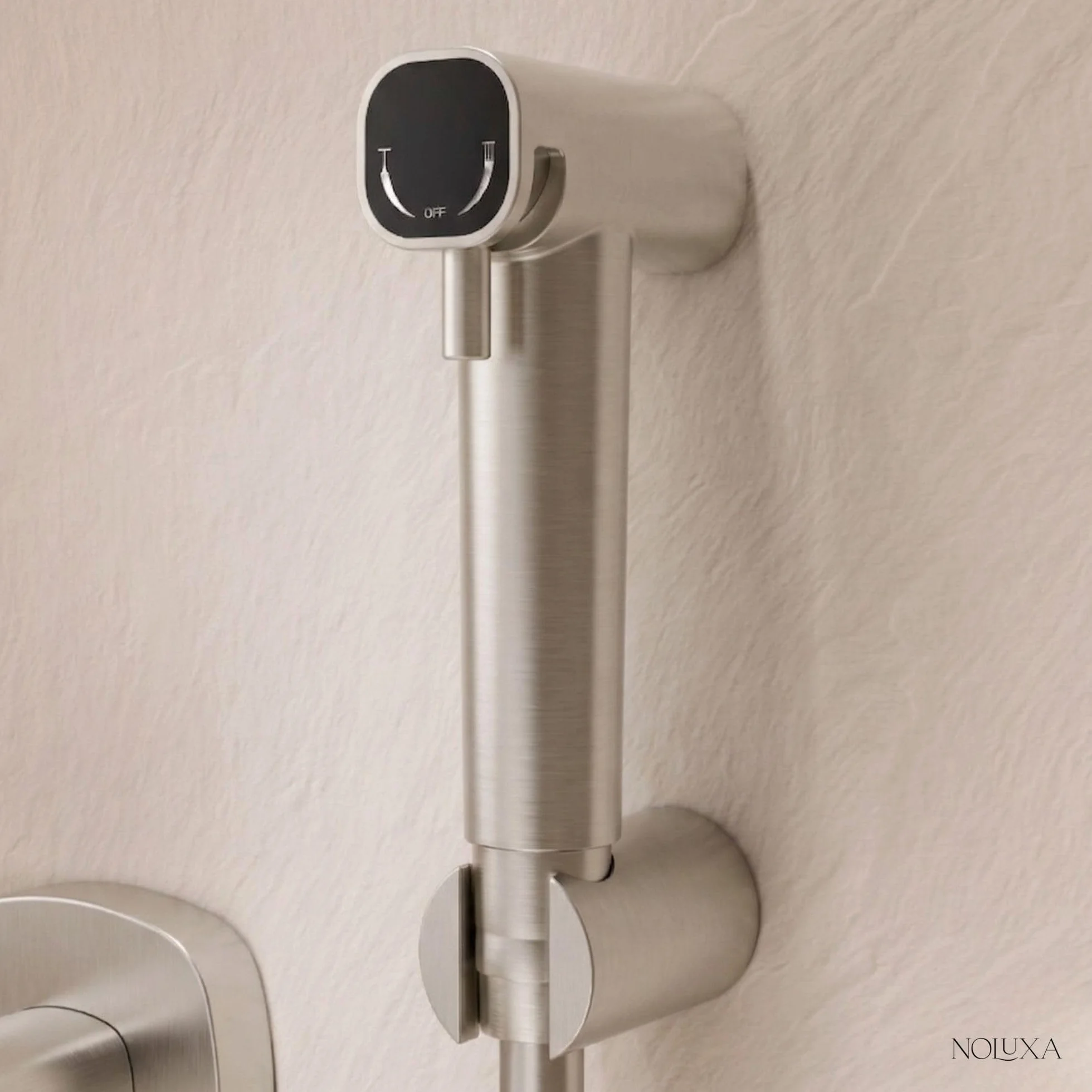 Grifo Bidet Empotrado Serie Firenze Níquel Cepillado IMEX Ducha Higiénica Monomando Fría y Caliente