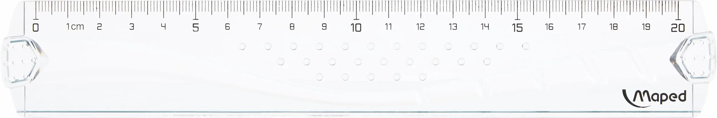 Maped Regla Plana 20 cm Diseño Técnico Grabado Borde Antimanchas Empuñadura Ergonómica Bolsa Individual