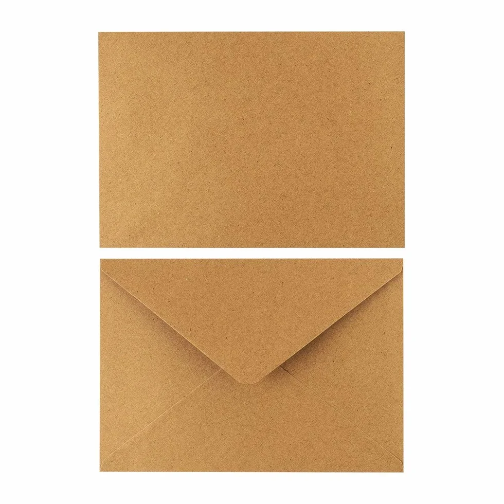 Sobres de papel de estraza, 100 unidades, 110 g/m², sobres, sobres para tarjetas de felicitación, invitación, tarjetas de cumpleaños (DIN C5, 16,2 x 22,9 cm)