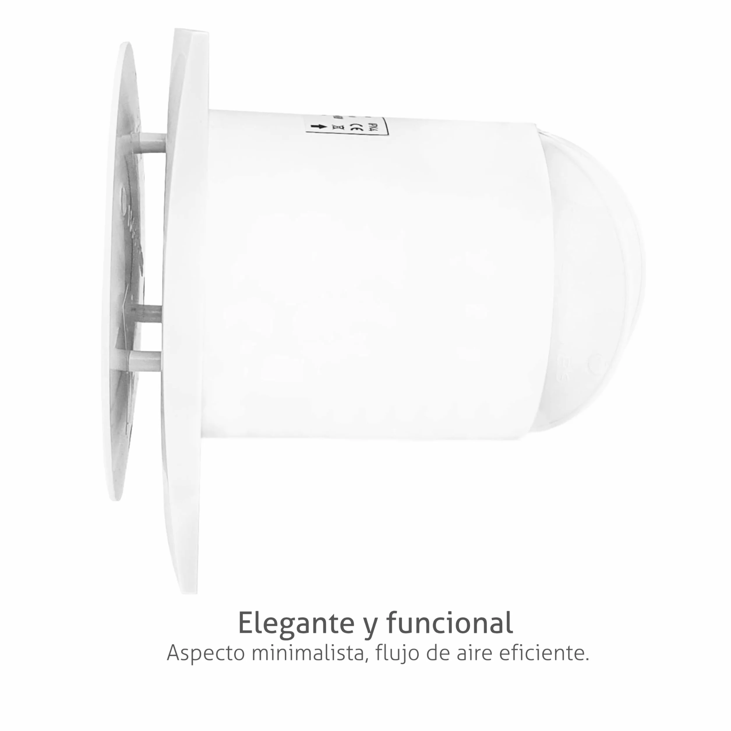 Turbionaire MIO 100 LL-TW Extractor de Baño 100 mm, Con temporizador, Motor con rodamiento de bolas, Blanco, Ventilación estándar, Para baño, Cocina, Válvula de no retorno, Protección IPX4