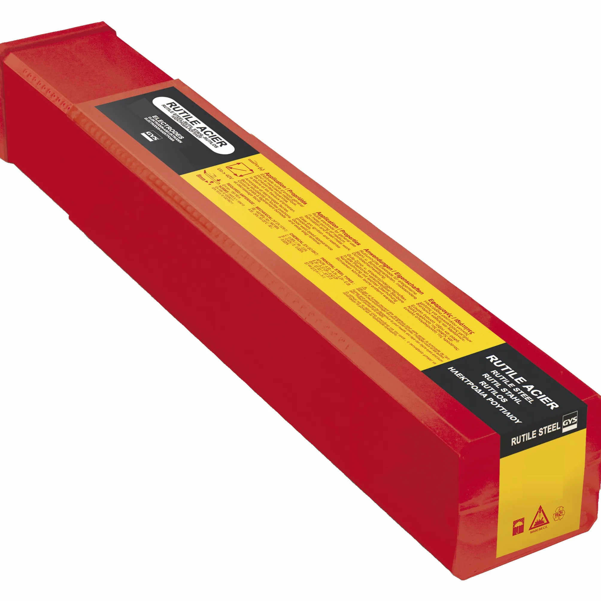 GYS Rutil E6013 - Electrodos de soldadura (diámetro de 4 mm, 117 unidades, 4 mm x 350 mm, 130-170 A)