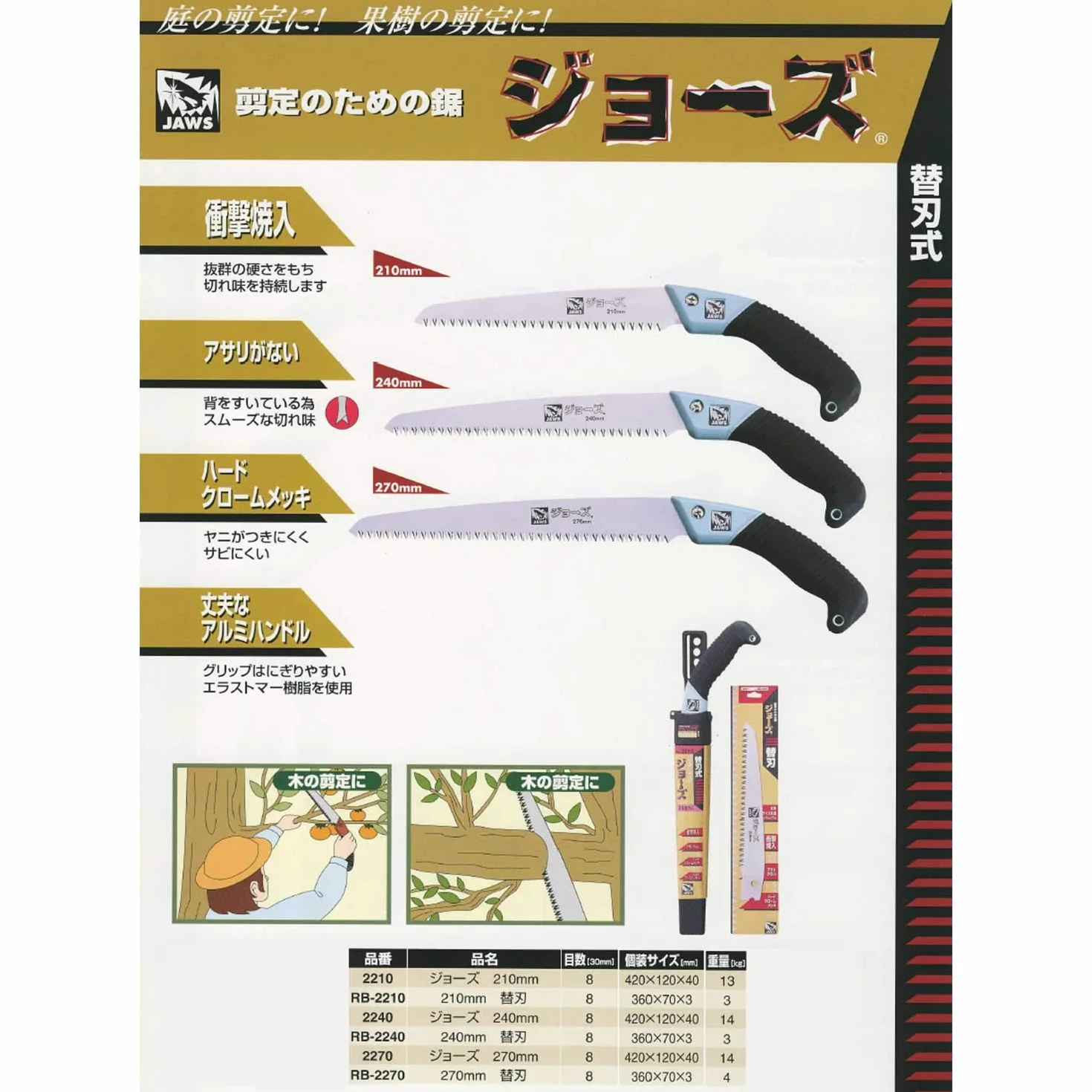 Saboten Pruning Saw Jaws 2270 (Japan Import)