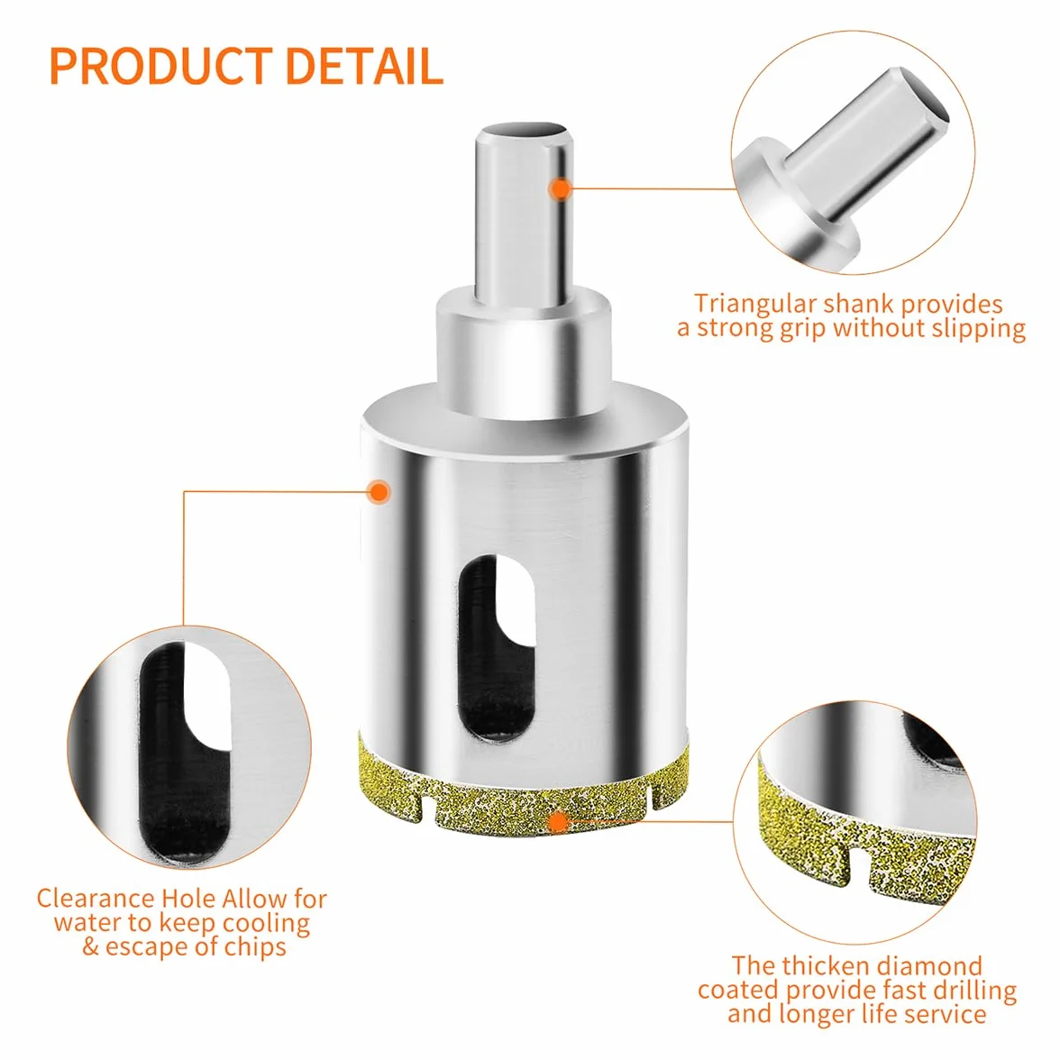 Meccion 35mm Sierra Perforadora de Diamante con Broca de Centro Piloto, Broca de Diamante para Azulejos, Porcelana, Vidrio, Mármol, Cerámica