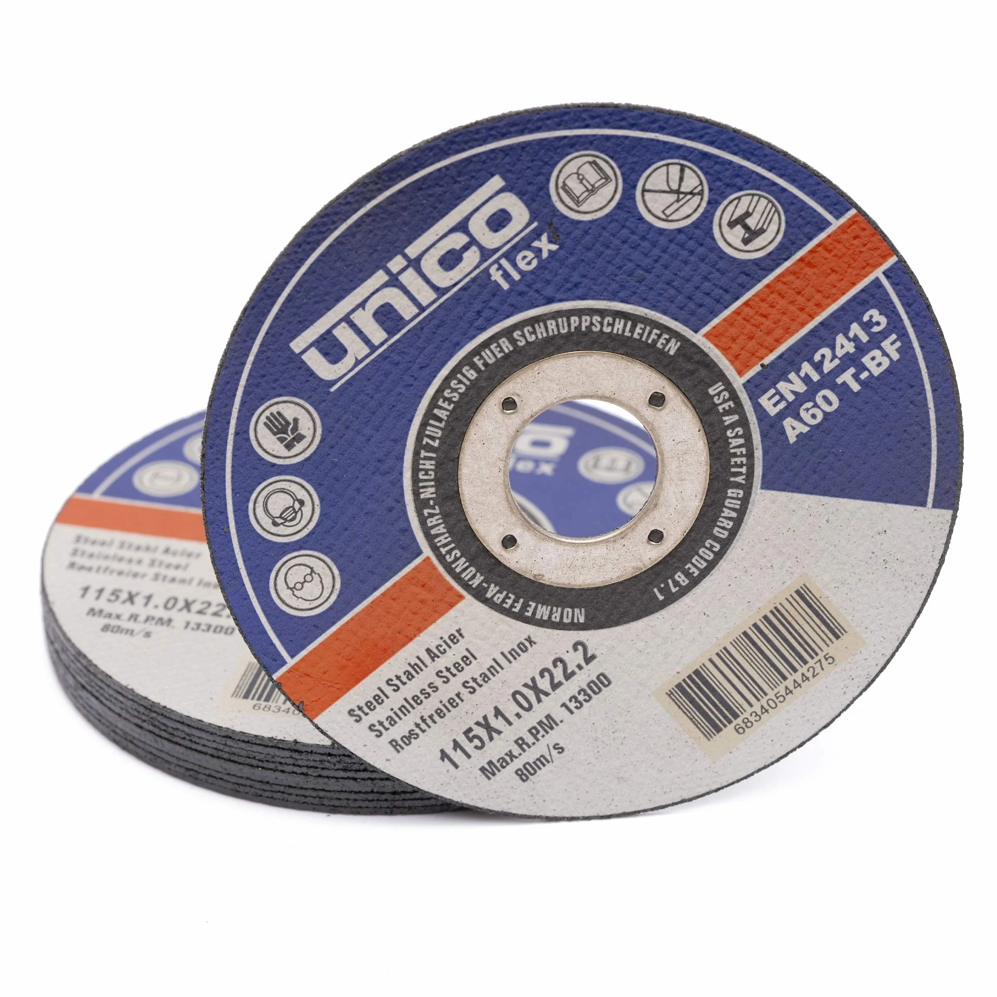 50 discos de corte 115 de metal, 50 discos de corte de 115 x 1,0 mm, discos flexibles 115 de metal fino de 1 mm, orificio: 22,23 mm, para amoladora angular o de corte