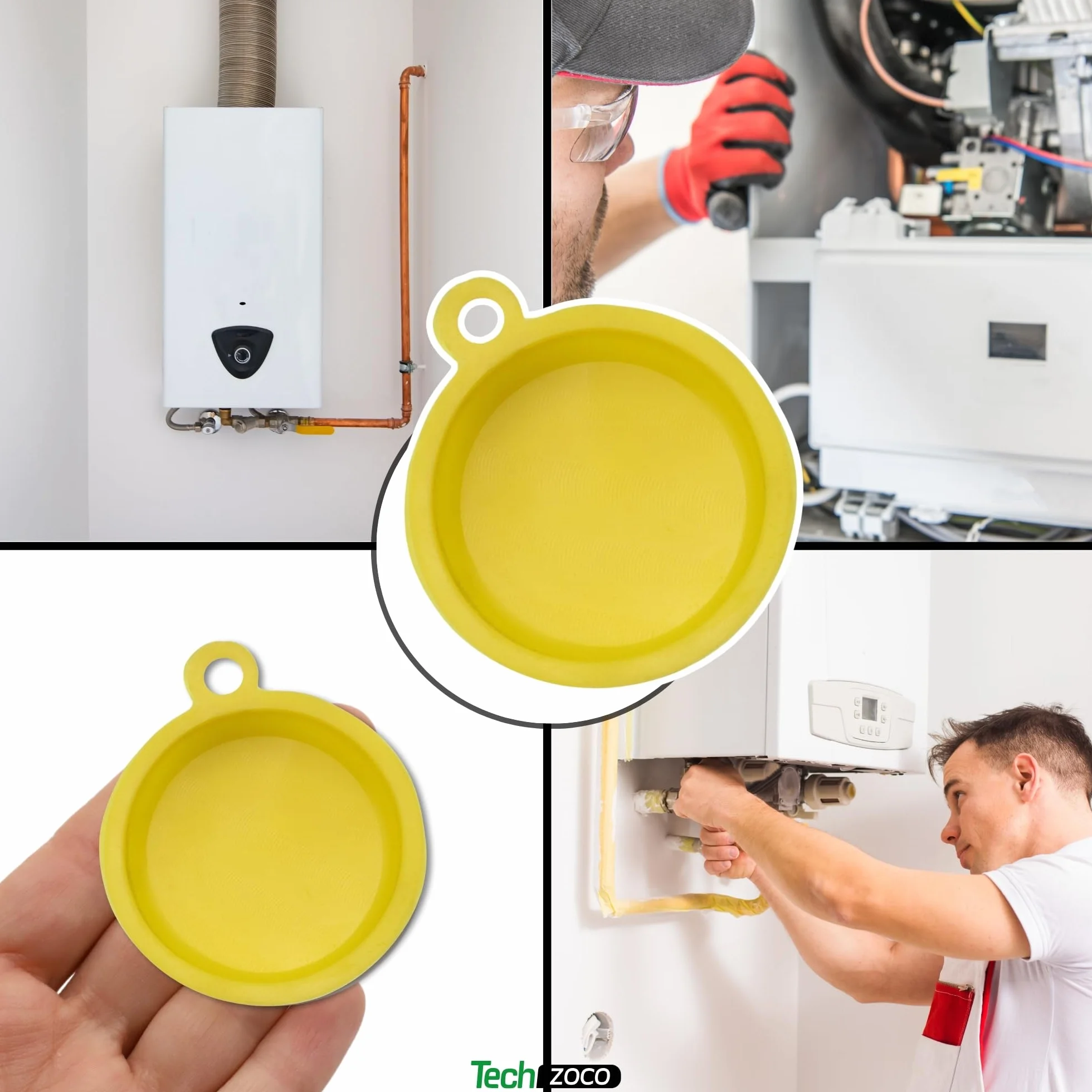 CHEFZOCO Membrana Calentador de Agua, Membrana Calentador de Gas, membrana de válvula hidráulica, Código original 700503050=8700503100, Diámetro 51 mm, 1 Agujero, Compatible con Junkers W275