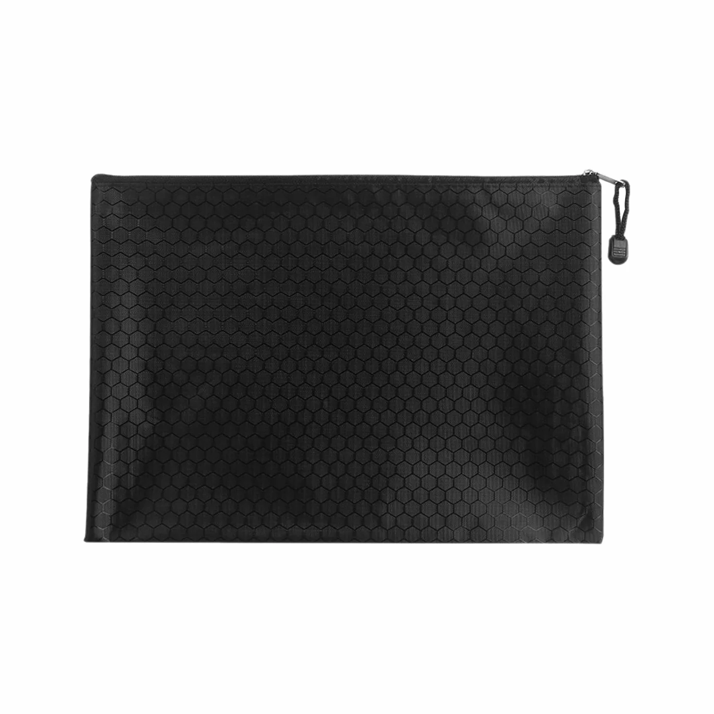 Cartera A5 con Cremallera para Dinero Efectivo Negro