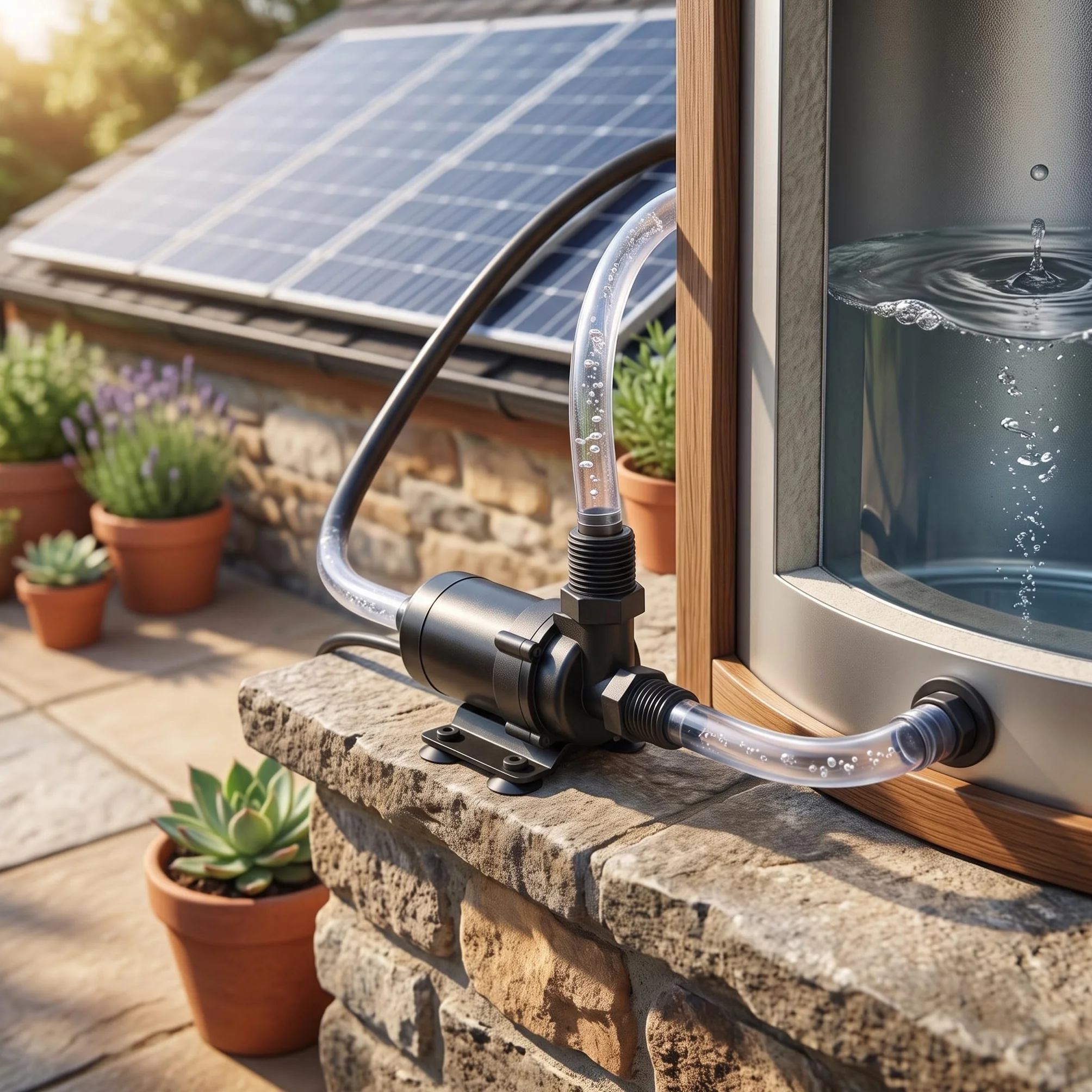 JT-660D-24 Bomba de Agua sin Escobillas de 24V DC, Bomba de Agua Sumergible Ecológica de Bajo Ruido para Calentador de Agua Solar