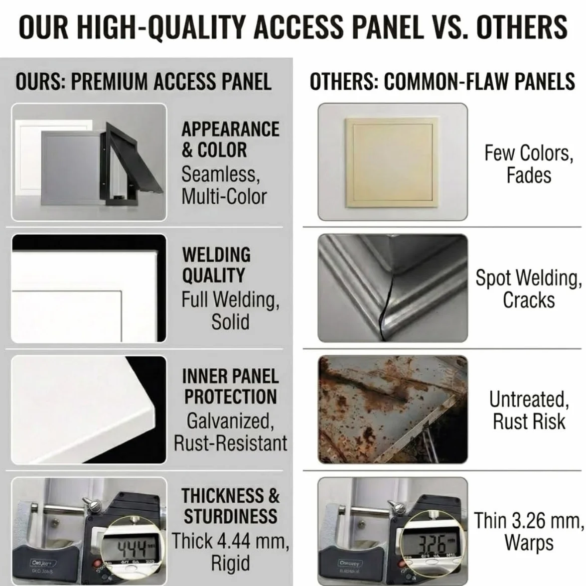 Tapa Cuadro Electrico Trampilla de Inspección Panel de Acceso Pladur Cubre Contador Luz Puerta Magnética Metal Empotrado Techo Aluminio Blanco, Multi-Talla 15x15 a 60x60 cm(White,300x400mm)