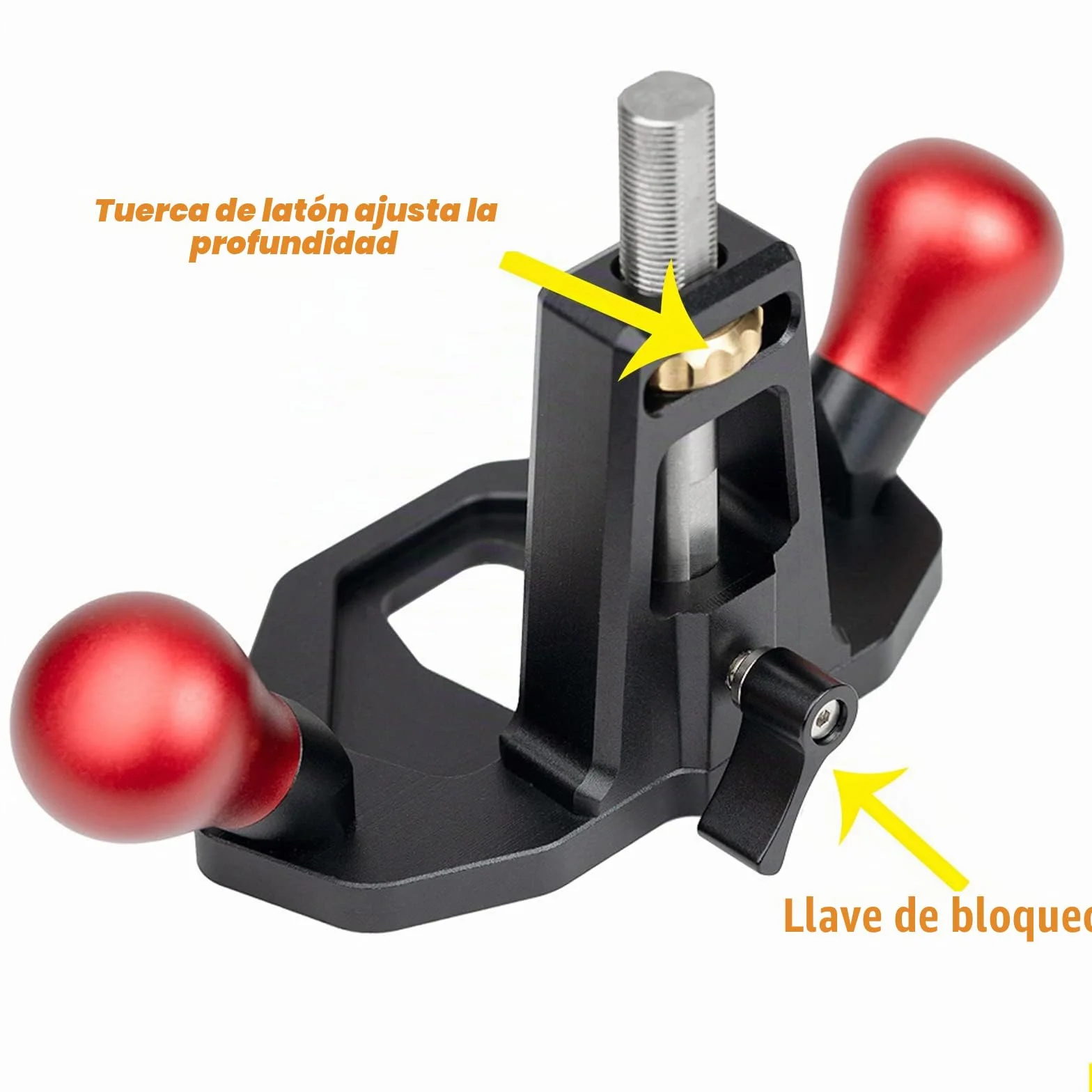 Enrutador de Mano, Enrutador Avión Enrutador Herramienta Carpintería Enrutador Mano Plano de Mano Portátil con Acero Inoxidable de para Madera Profundidad Ajustable