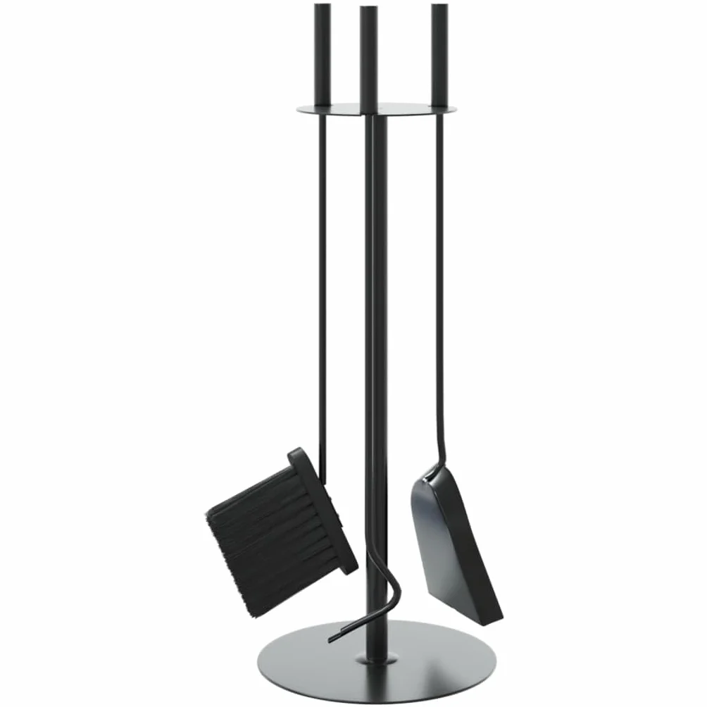 INLIFE Juego de herramientas para chimenea de 4 piezas, 22 x 59 cm, de acero, para casa y jardín, accesorios para chimeneas y estufas de leña (2,89 kg)