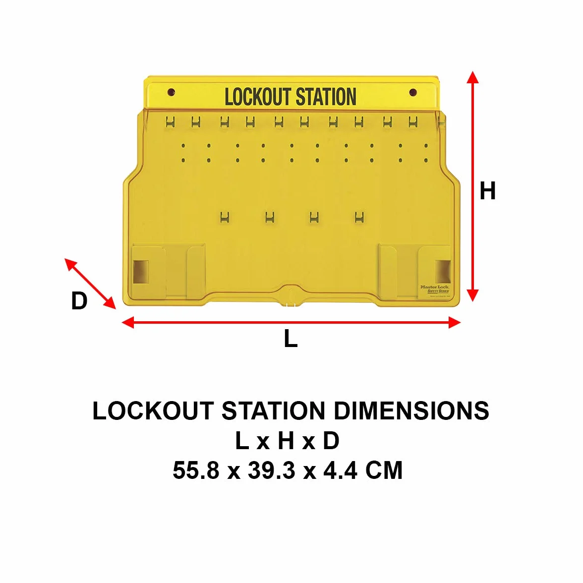 Master Lock 1483B Estación Cubierta para 10 Candados