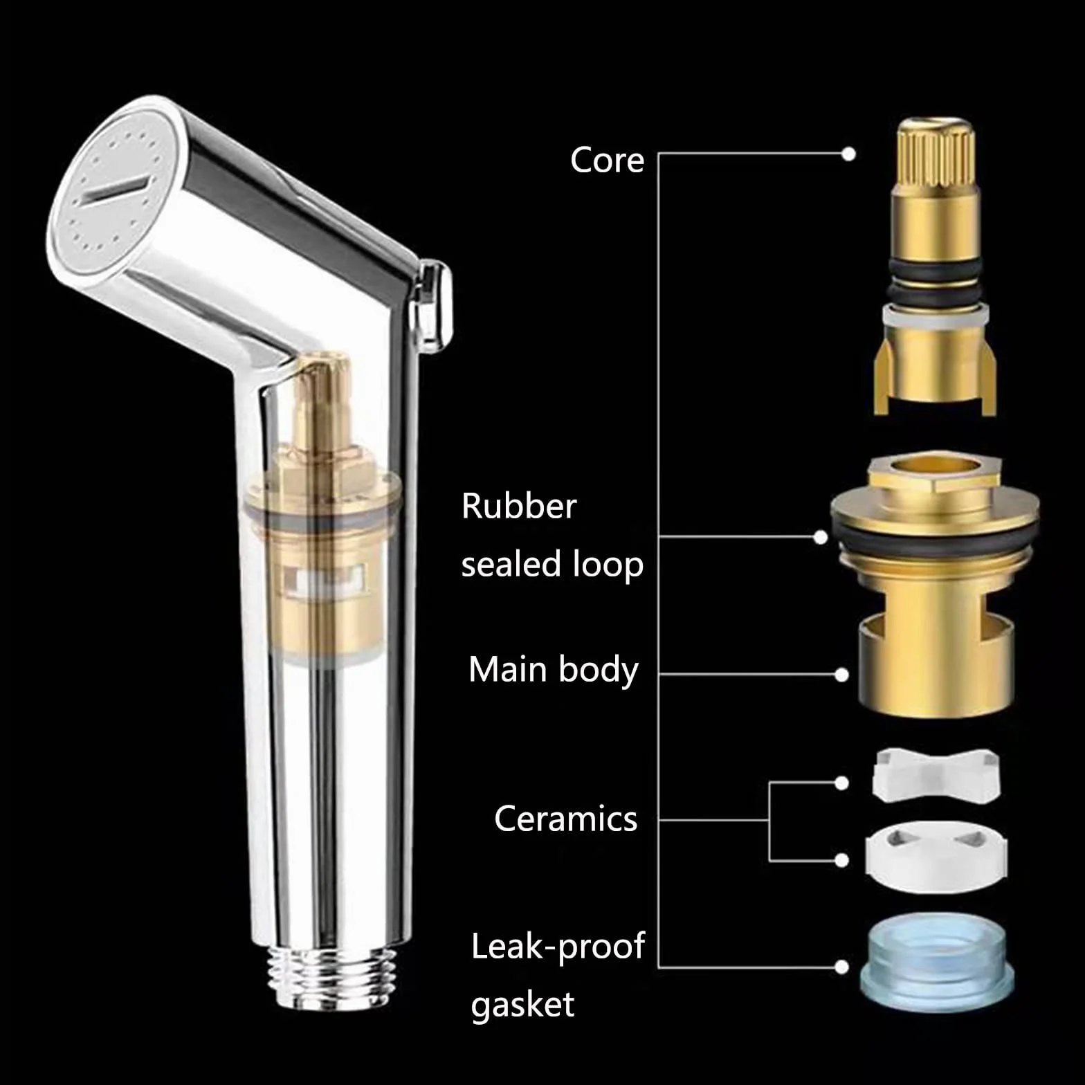 Rociador de Bidé de Mano Ajustable Cabezal Ducha Bidet Sprayer para WC Baño Mascotas Higiene Personal