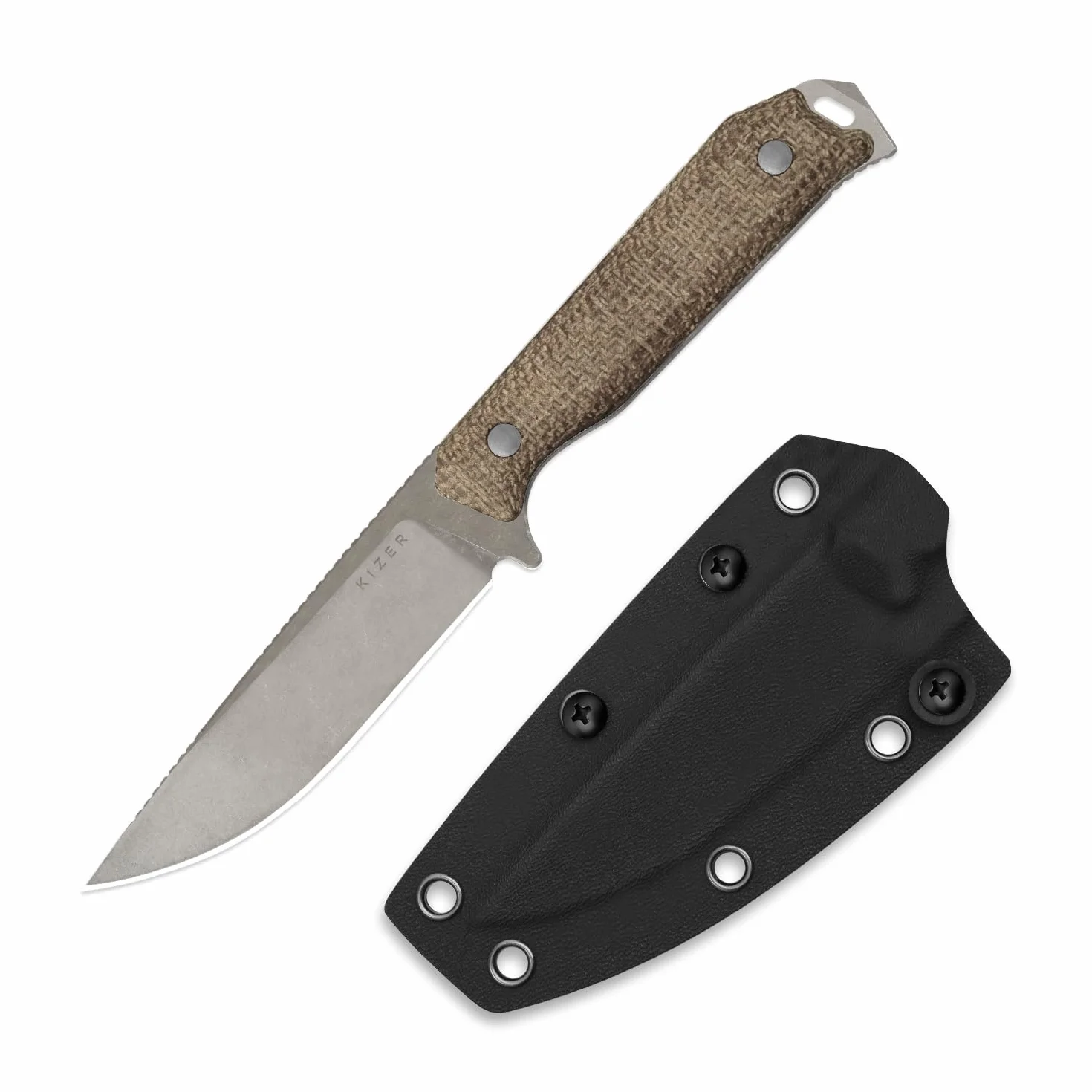Kizer Begleiter Fix Cuchillos de Hoja Fija, 1045MD1