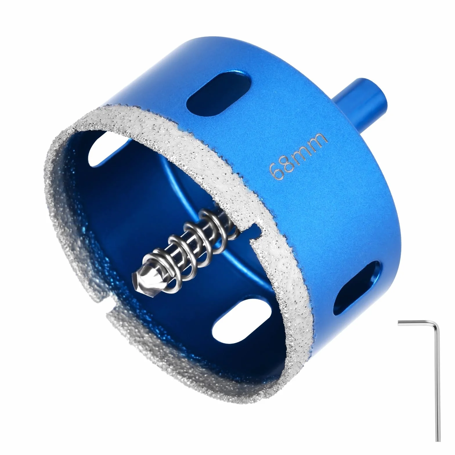 Flintronic Broca Diamante, 68mm Broca Diamante Porcelanico, Sierra de Campana de Diaman-te Soldada Al Vacío con Guía de Centrado, para Azulejos, Porcelana, Vidrio, Mármol y Cerámica