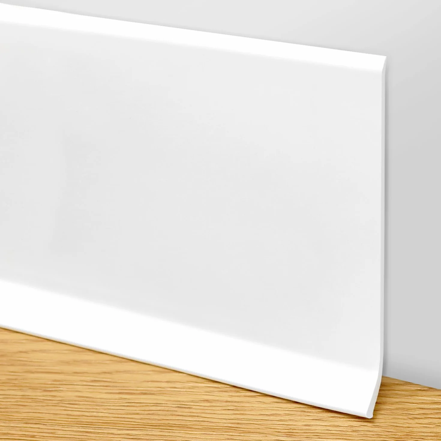 QWORK® 10m Zócalo Adhesivo Flexible - Zócalo PVC -10cm x 12mm - Estilo Minimalista - Blanco