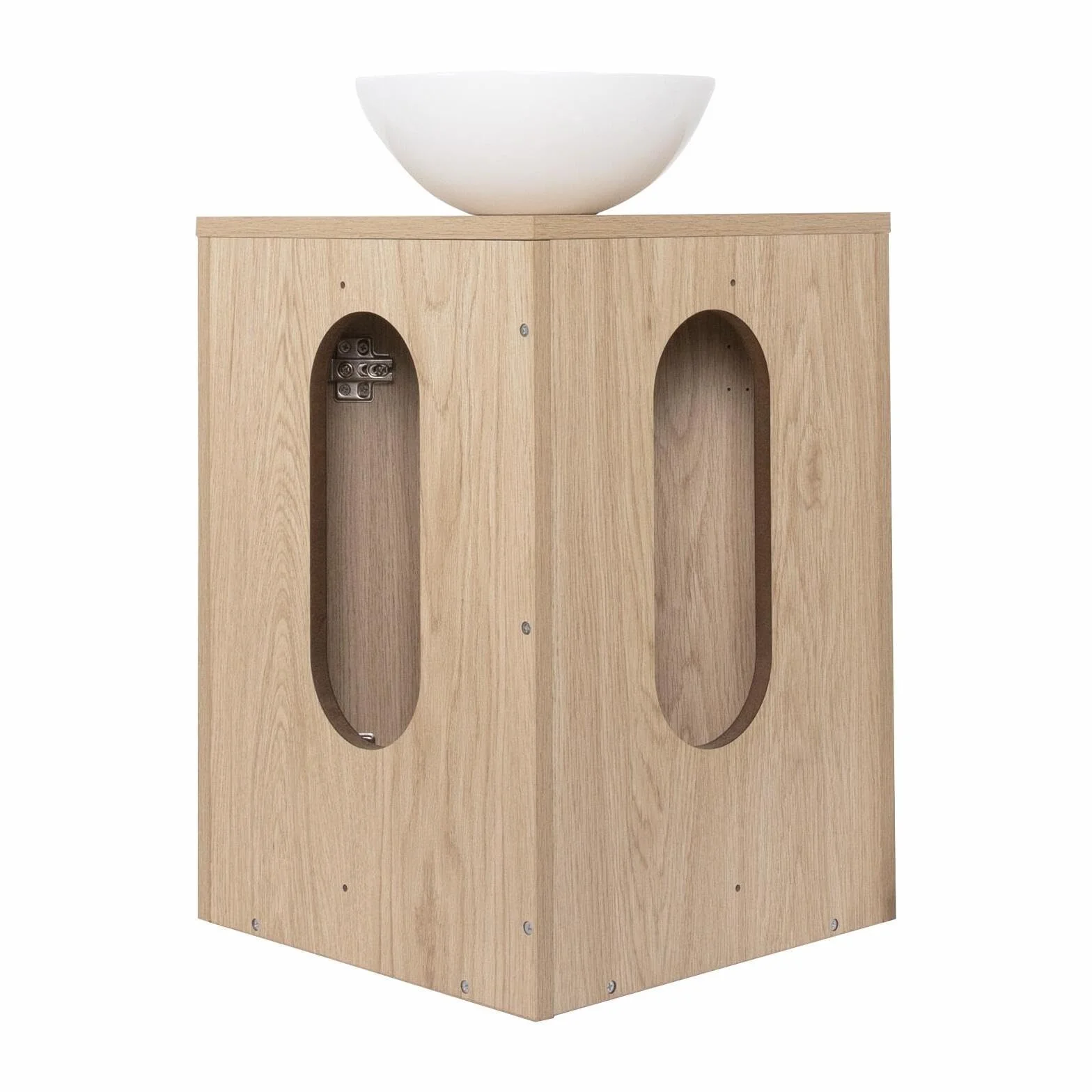 Sorrento - Mueble para lavadora esquinero con lavabo y grifo