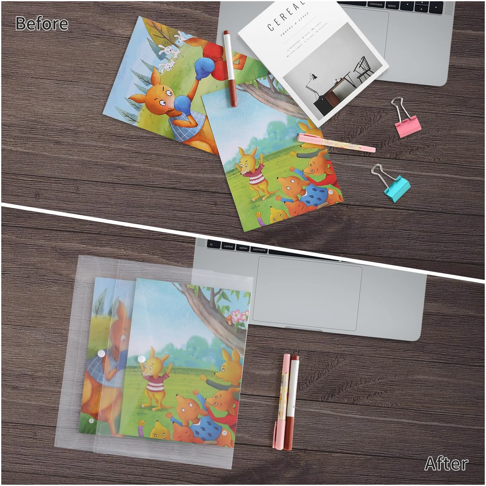 Fundas Plástico A4 Transparente CRESZZLE, Plasticos Archivador, Folders Transparentes A4