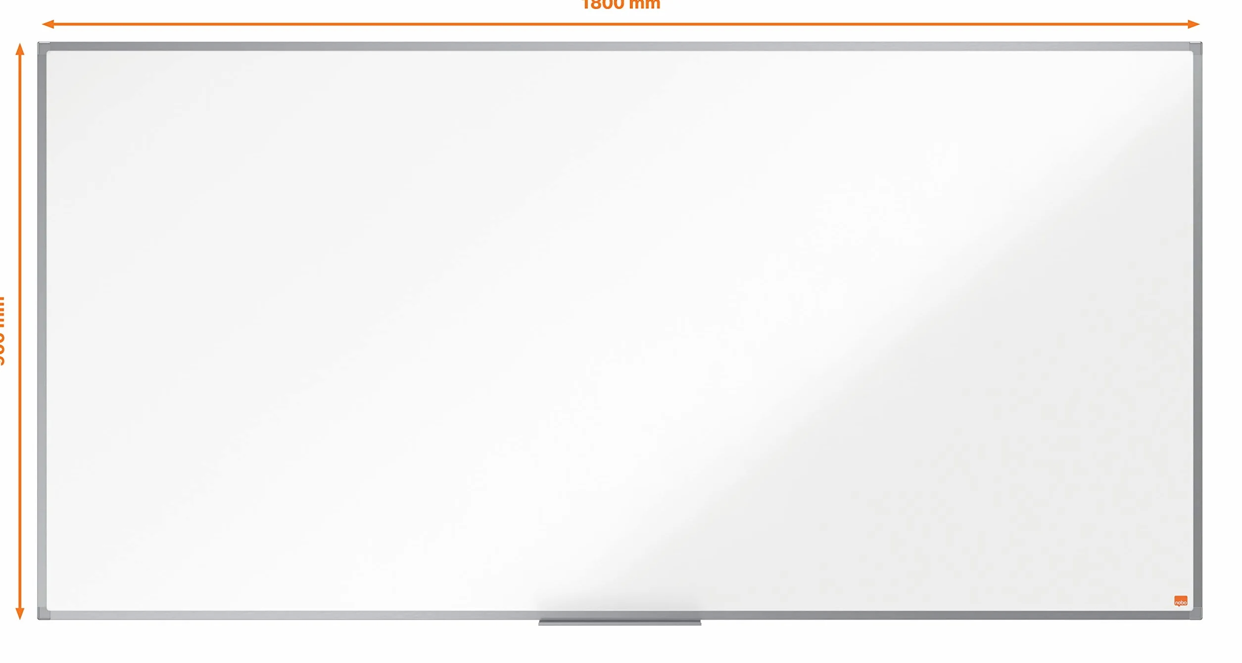 Nobo Essence Pizarra Magnética De Acero 1800×900 Mm Marco Aluminio Anodizado Montaje Esquinas Bandeja Rotuladores