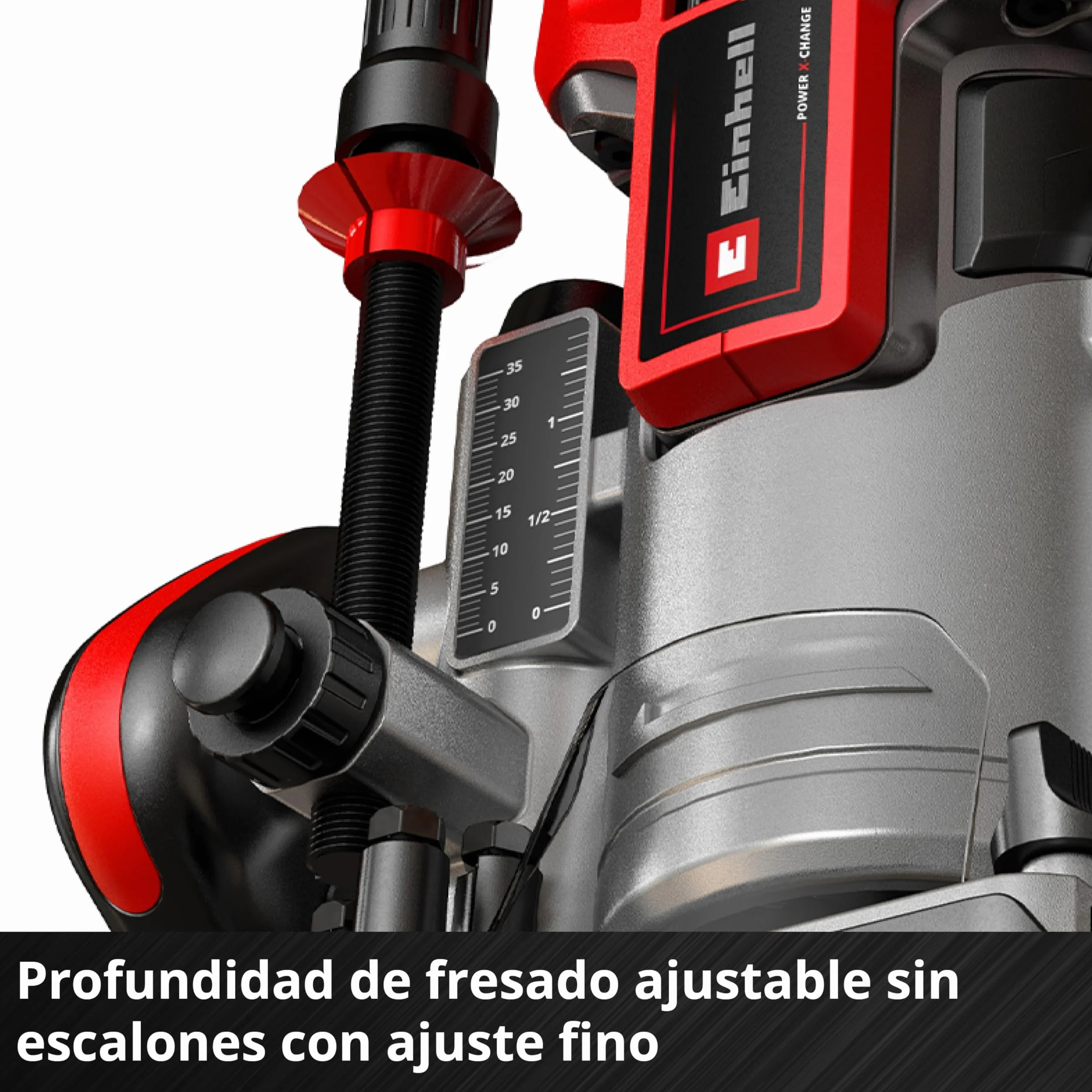Einhell Professional Fresa superior con batería TP-RO 18 Li BL-Solo Power X-Change (18 V, altura de carrera 35 mm, motor sin escobillas, incl. tope paralelo, sin batería ni cargador)