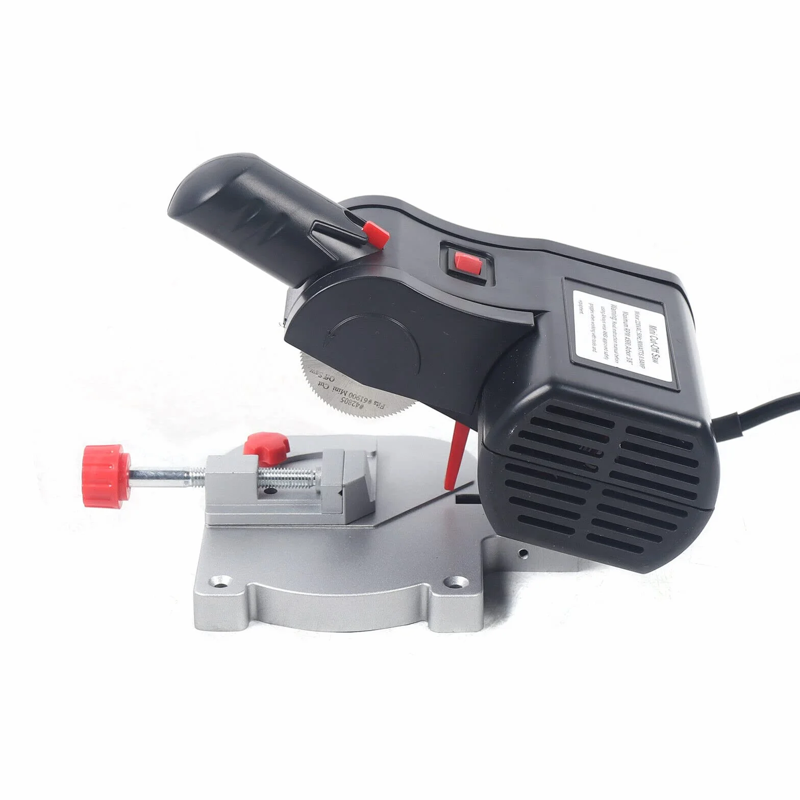 Mini Sierra de Inglete Eléctrica - 4500 Rev/Min, 45 Grados, Soporte Ajustable - Corte de Madera y Metal Hasta 12 mm de Grosor - Hoja de Acero