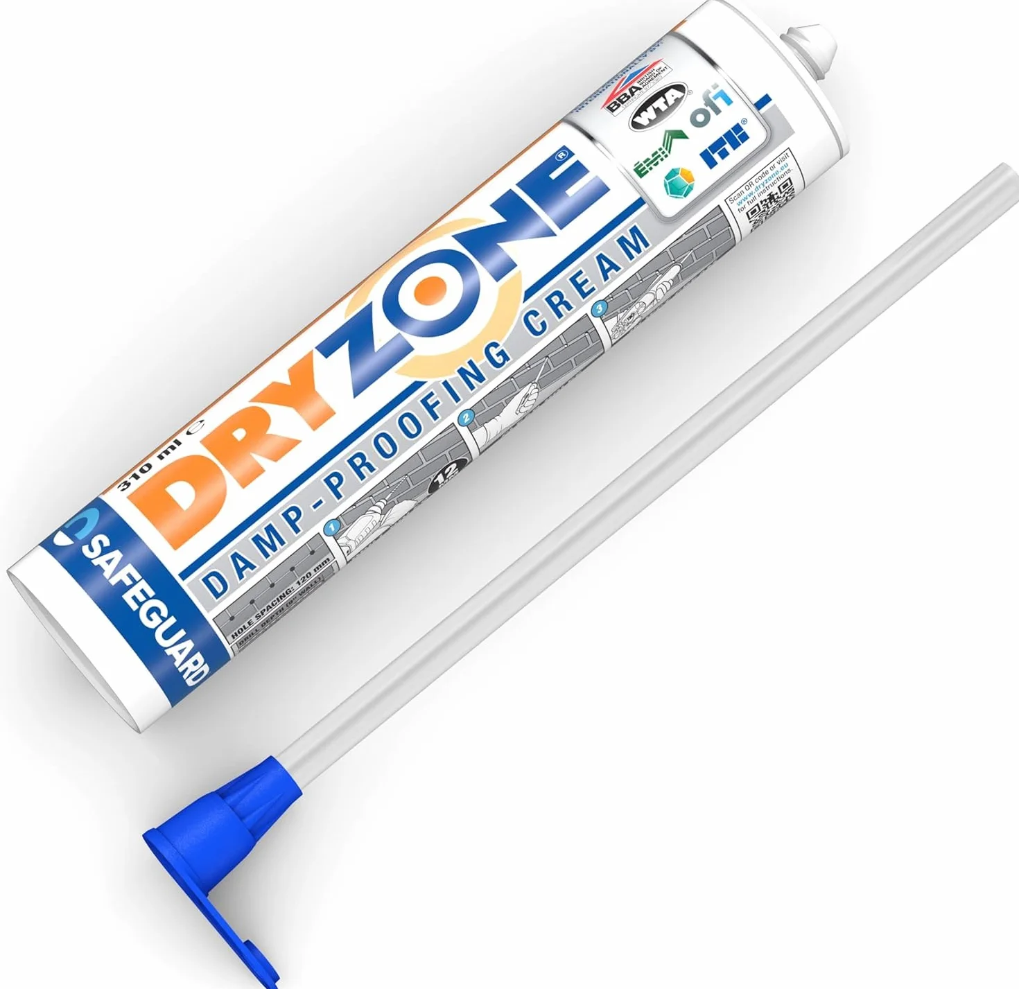 Dryzone Kit de aislamiento de humedad | 18 metros | Tratamiento contra la humedad por capilaridad | Ainti humedad efectivo
