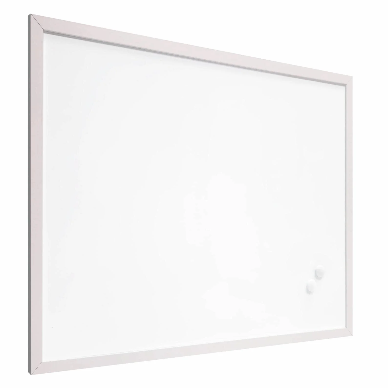 Pizarra blanca magnética con marco de madera blanca 60x40 cm borrado en seco imanes