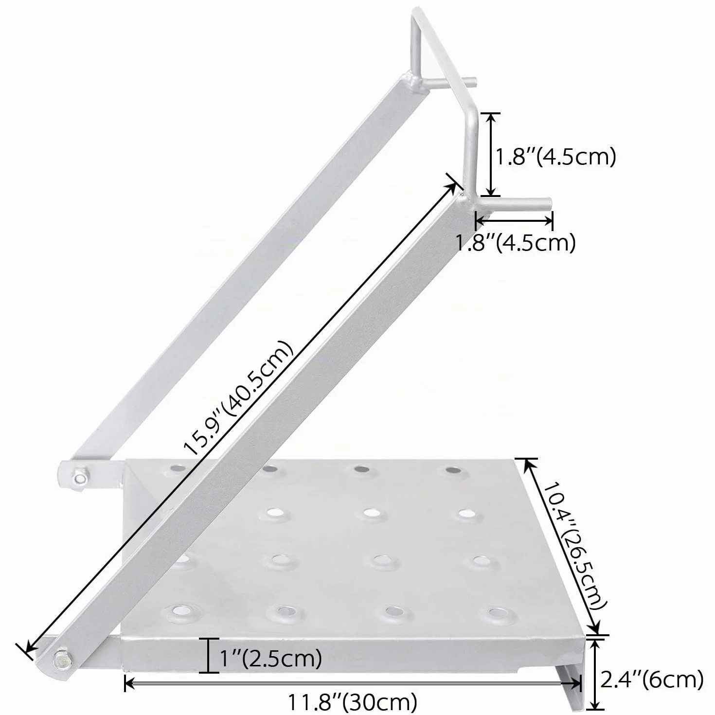 Plataforma para Escalera, Plataforma de Trabajo de Escalera Antideslizante, Herramientas Trabajo Estante para Todas Escaleras Sostiene 180kg