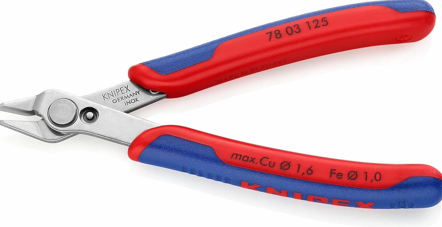 KNIPEX Electronic Super Knips con cartulinas autoservicio con mangos multicomponente 125 mm, 78 03 125 SB