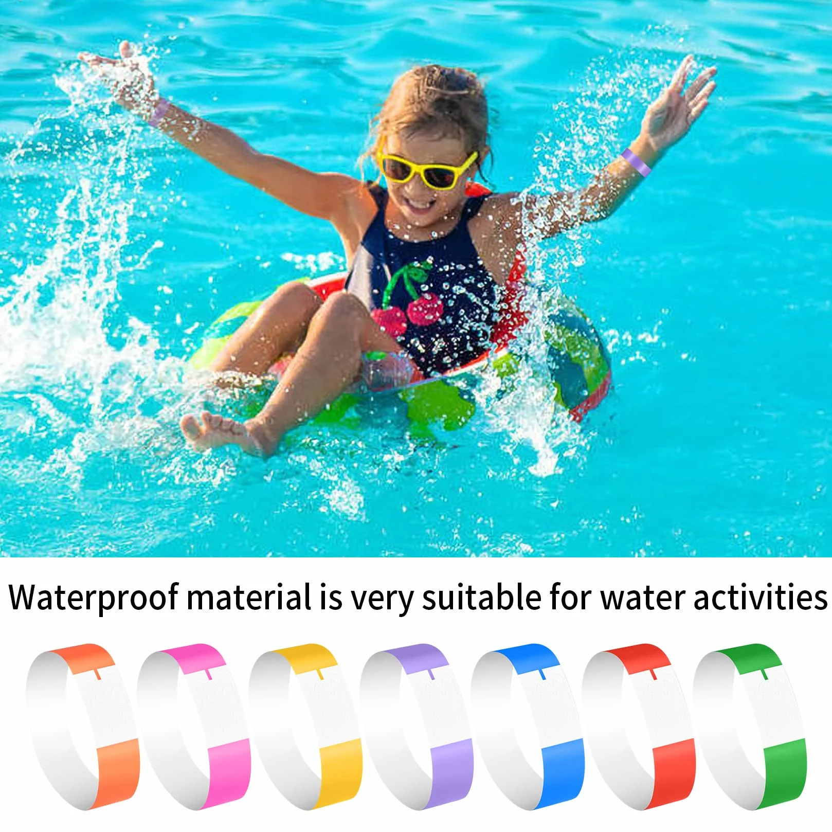 140 Piezas Pulseras Identificativas Impermeables de Papel para Eventos Fiestas