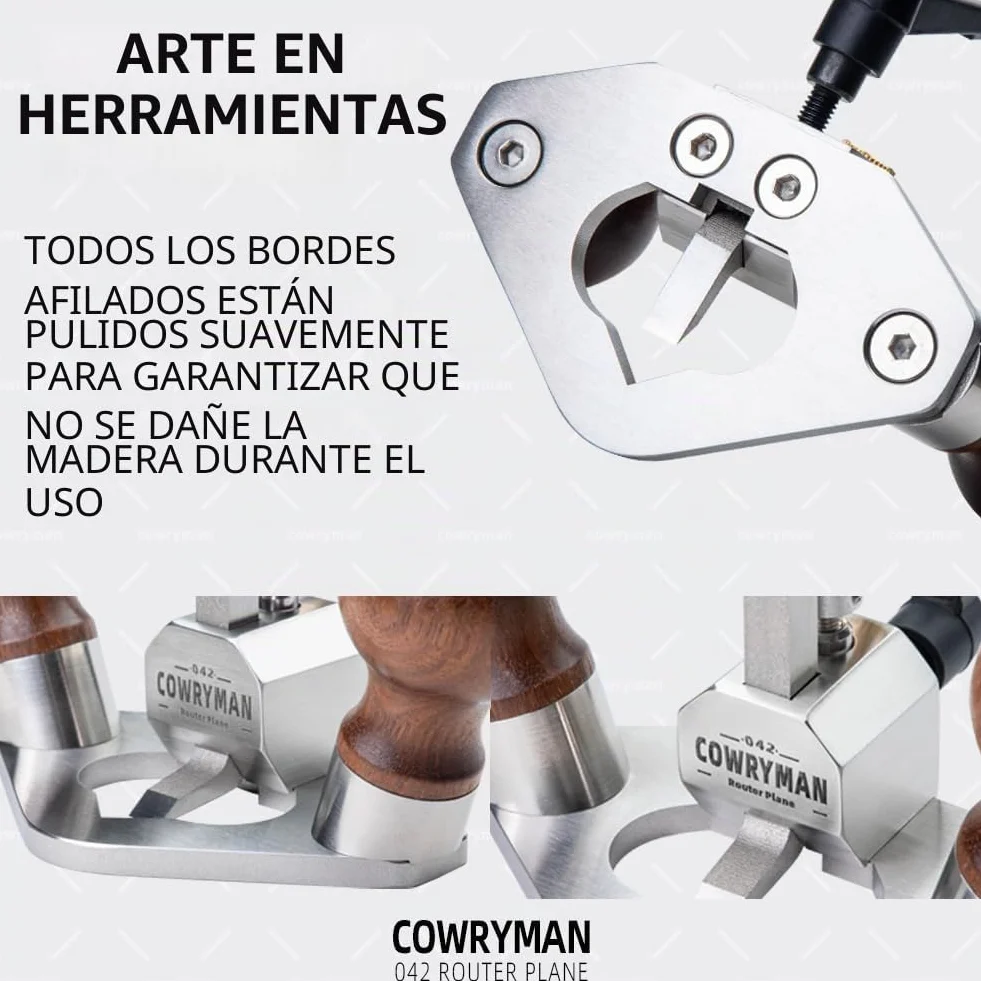 042 Cepillo Acanalador Manual Herramienta de Carpintería de Precisión con Tope de Profundidad para Corte Detallado de Esquinas y Ranuras de Ensamble Dado