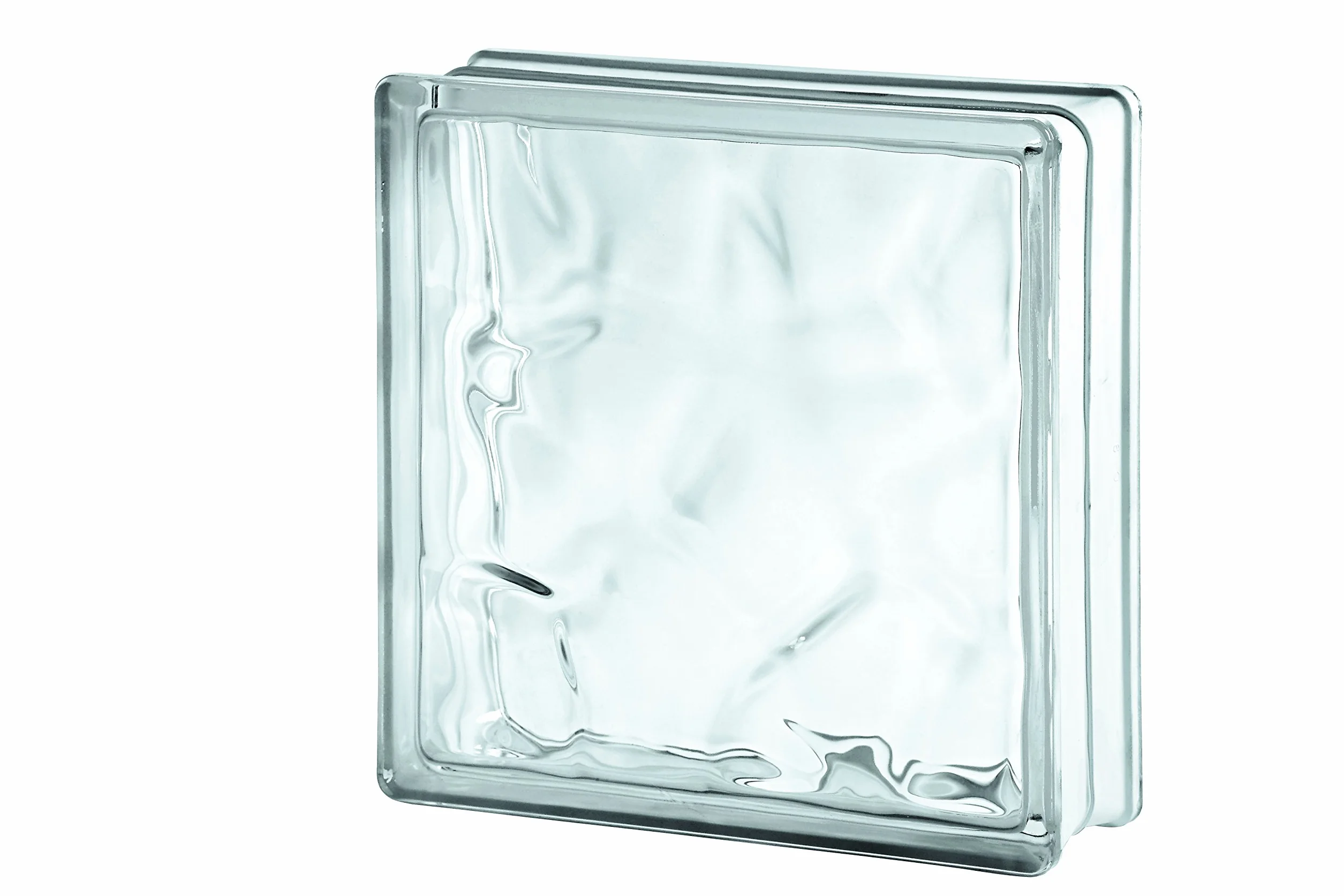 Bloque de vidrio Smart Wave Ondulado Transparente | cm 24x24x8 | Unidad de venta 1 caja de 4 pzas