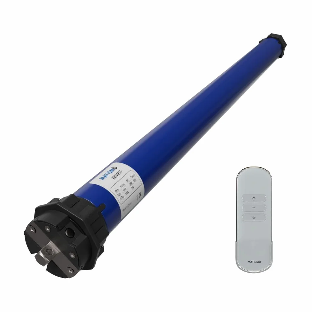 MATISMO Motor persiana con mando para eje de 60 mm AMT45ED/F - Hasta 60 Kg - Detección de obstáculos