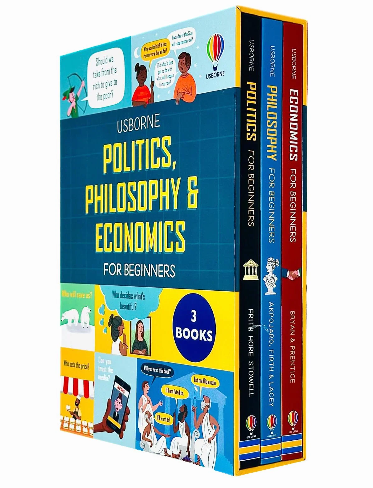 Usborne For Beginners 3 Books Collection Box Set Politics Philosophy Economics