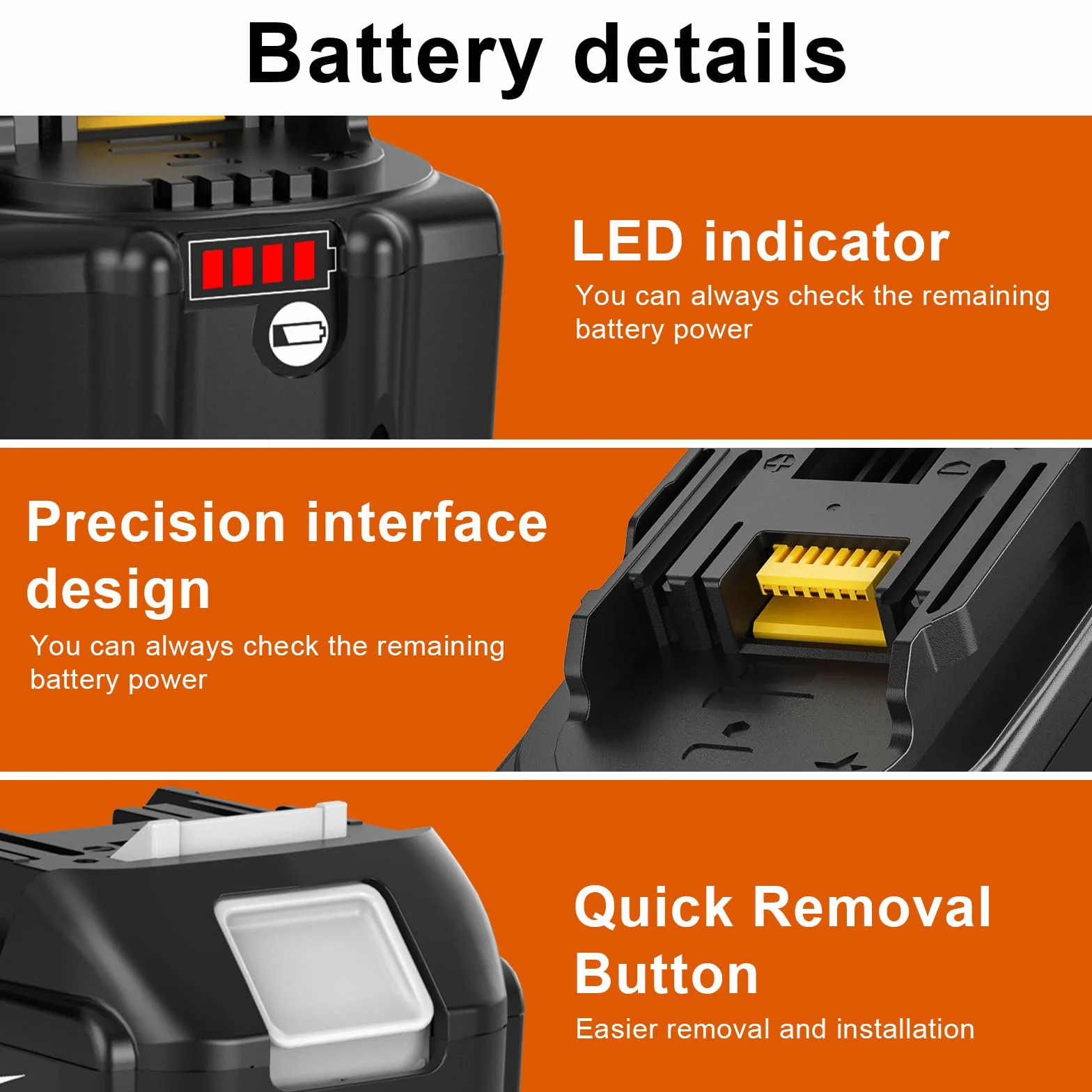 2 pcs 5500mAh Batería Repuesto para Makita 18V Batería .Compatible para Makita BL1860 BL1850B BL1850 BL1840B BL1830B BL1830 BL1820 BL1815 BL1825 BL1835 BL1845 con Indicador LED (Blanco)