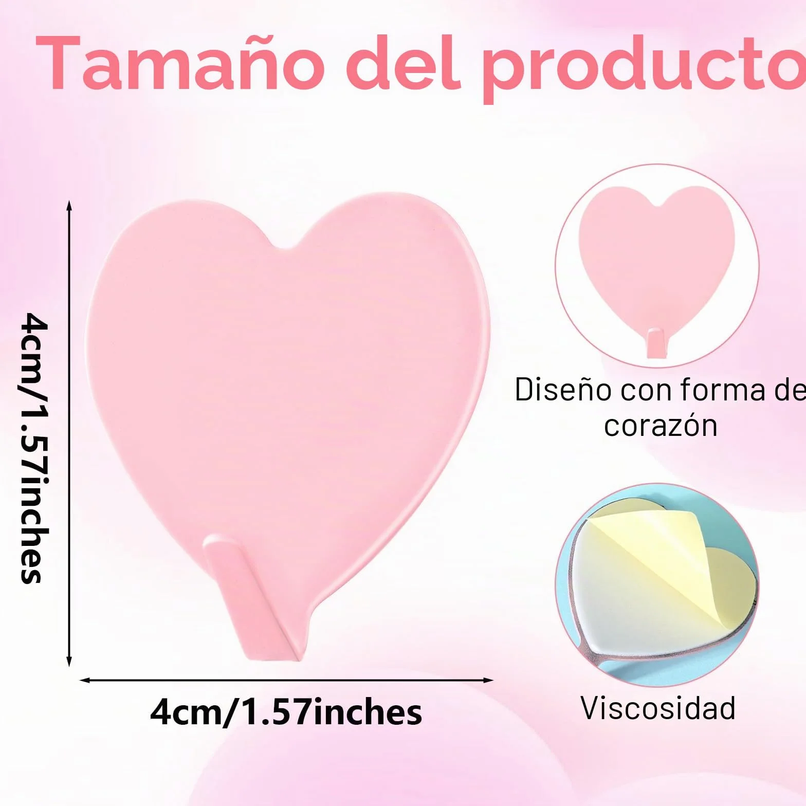 Dimeho 6 ganchos autoadhesivos de pared ganchos decorativos para colgar perchas de acero inoxidable coloridos ganchos adhesivos sin taladrar para toallas de baño, casa, llaves, cocina, oficina, aula