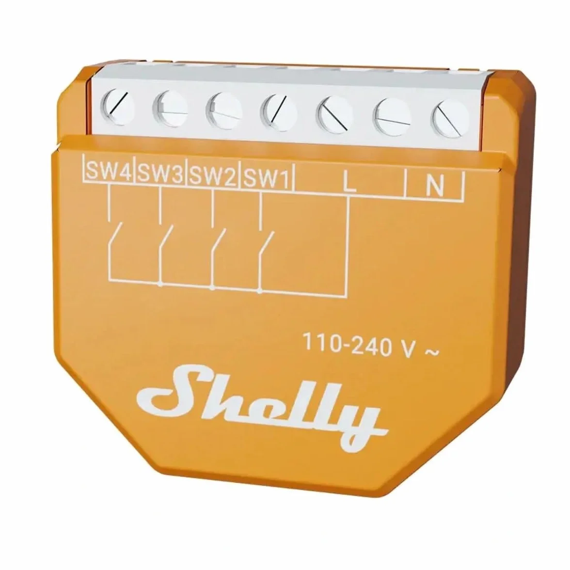 Shelly Wave i4 LR - Controlador de entrada inteligente Z-Wave de largo alcance, 4 entradas, control de escena y automatización
