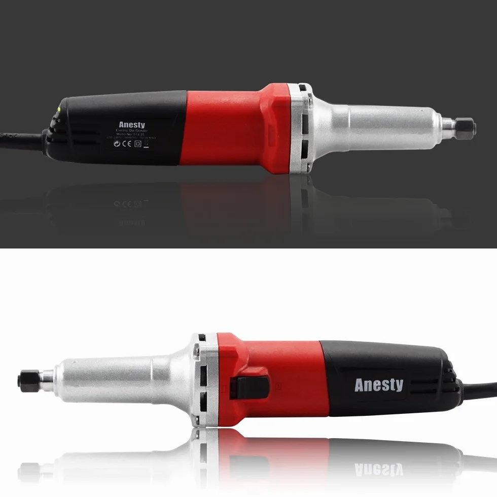 Amoladora Recta Eléctrica 750W con Velocidad Regulador 0-27000 RPM Herramienta de Pulido y Collet 6mm