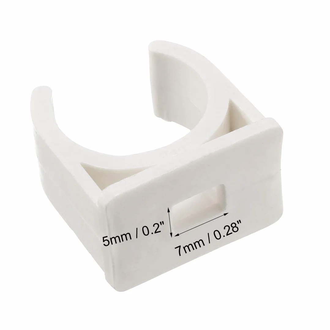 sourcing map PVC Agua Tubería 20mm Abrazaderas Clips, para 20mm/0,79 Pulgadas OD TV Bandejas Tubería Manguera Colgador Soporte Pex Tubería, 30uds