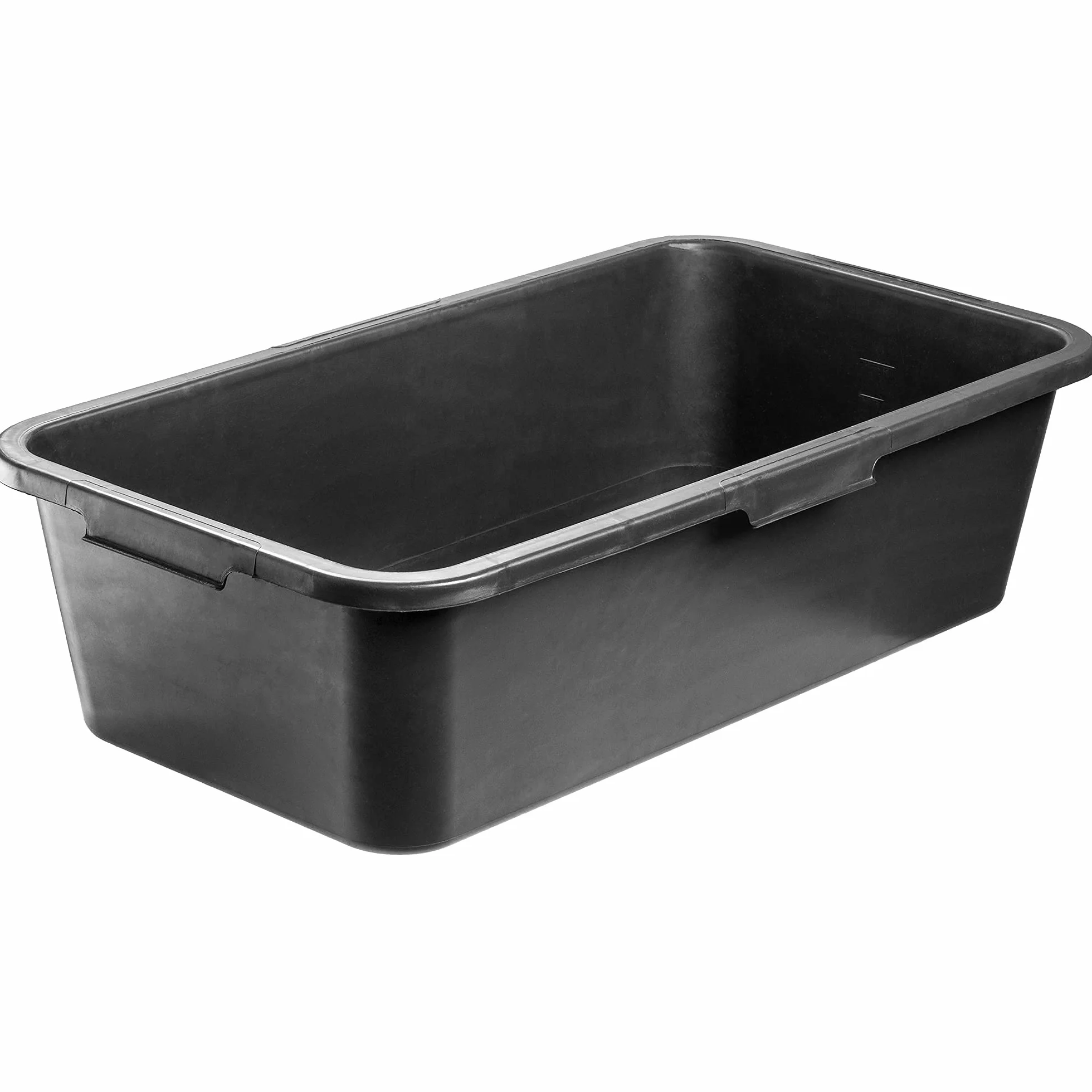 KADAX Bandeja para mortero (40 L, 70 x 39 x 18 cm, cuadrada, de plástico, caja negra, cubo de hormigón estable con asas, caja de construcción, product_type:cubo de mortero
