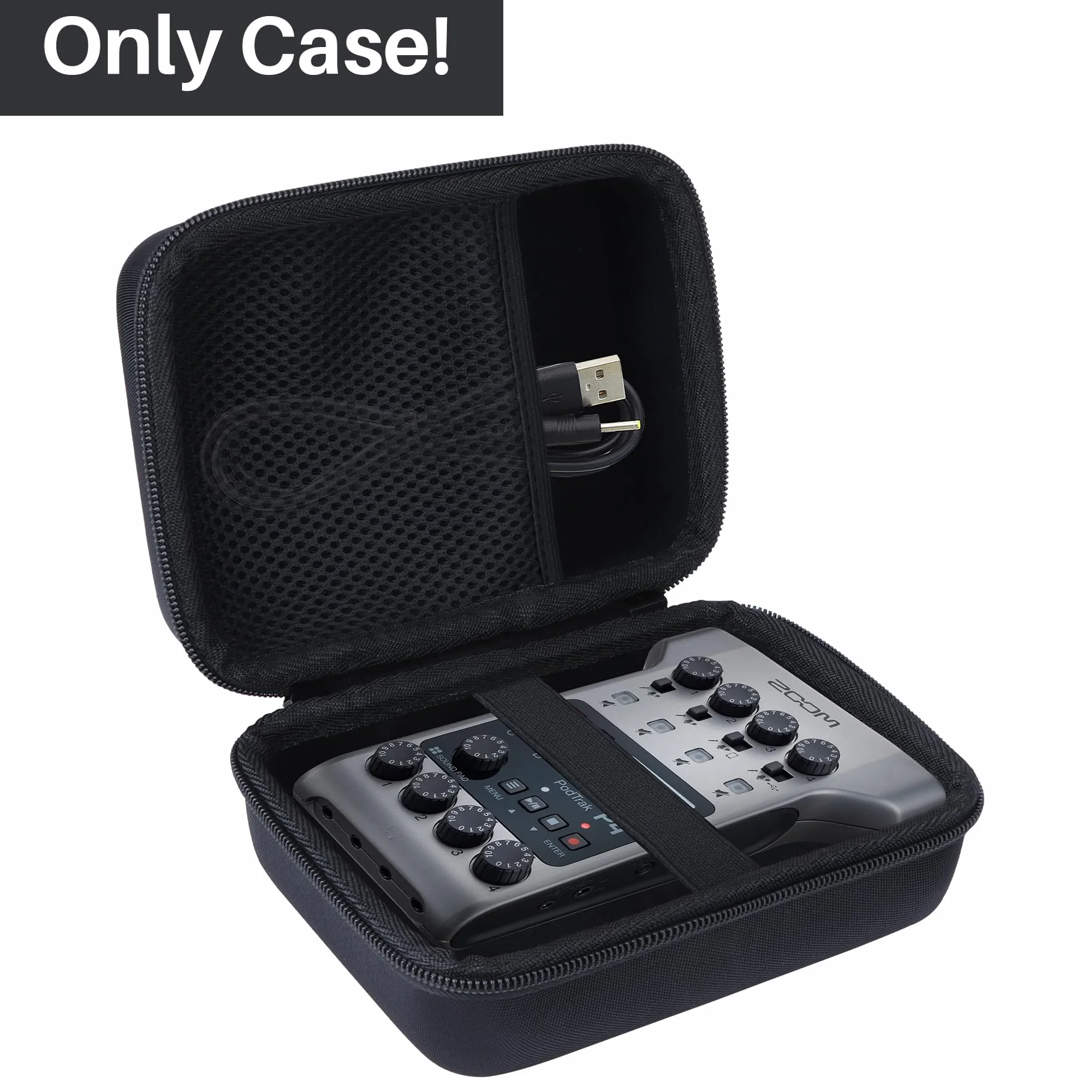 Lebakort Duro Caja Estuche Funda para Zoom PodTrak P4 Grabadora de Podcast