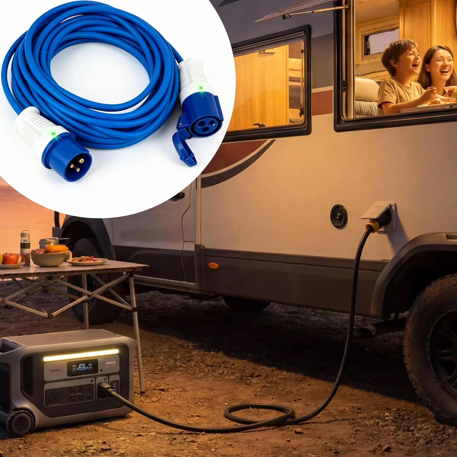 Prolongador CEE 10 M 230 V 16 A, alargador de camping coche, CEE alargador eléctrico IP44, cable alargador caravana CEE, adecuado para camping, caravana, barco, astillero