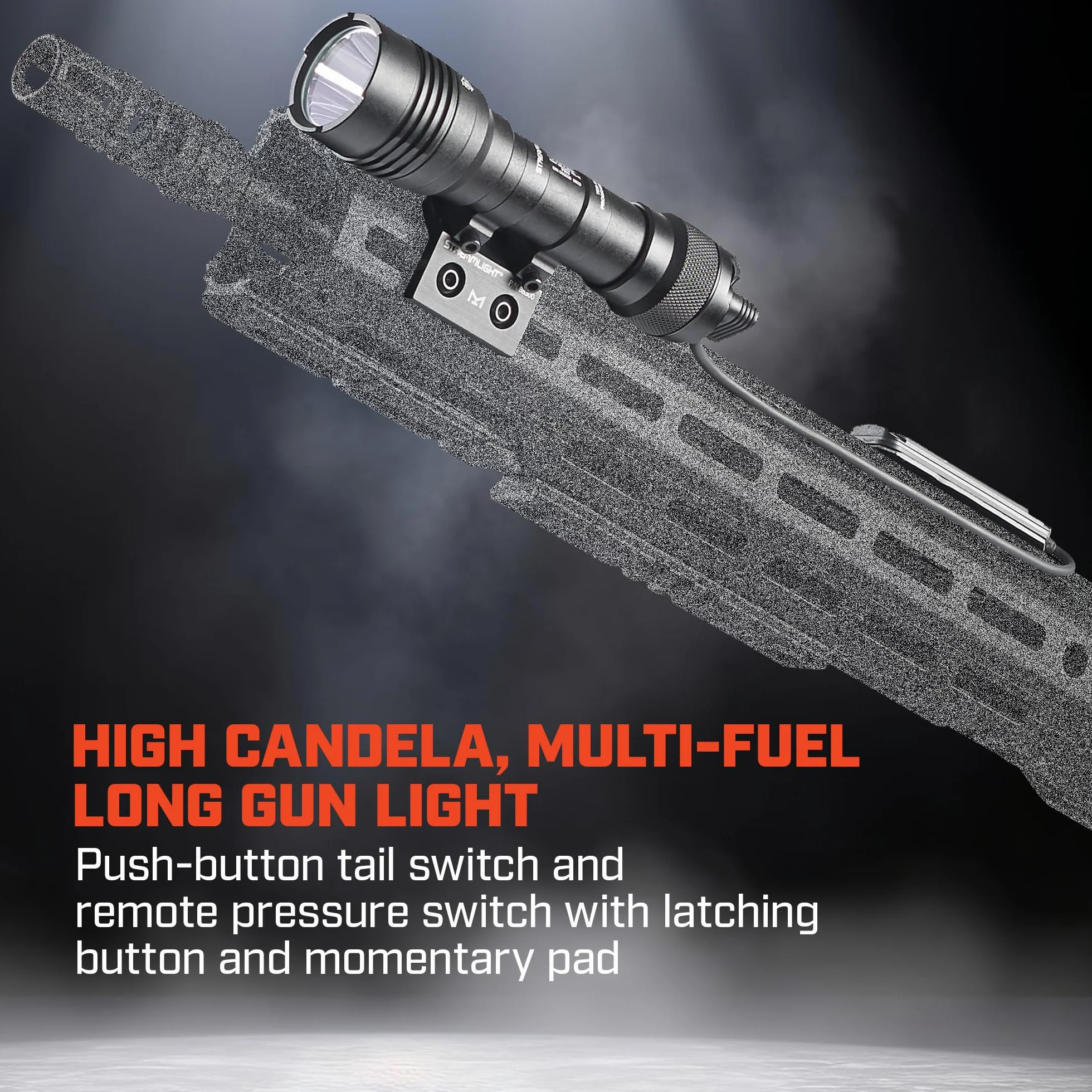 Streamlight 88127 ProTac Rail Mount HL-X Pro USB 1000-Lumen High Candela - Luz larga para pistola de combustible múltiple, incluye Jack-Cap, kit M-Lok, interruptor de presión, herramienta y batería