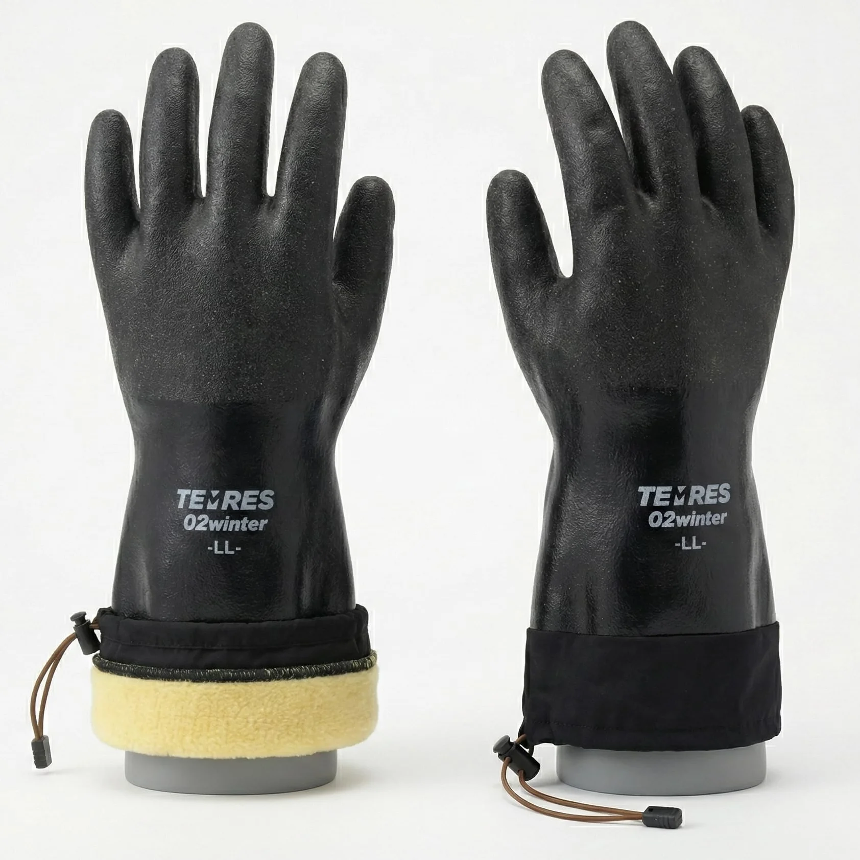 SHOWA 282-02 Gants de Travail imperméables et Respirants isolés Avec Manchette allongée, Noir, Taille M