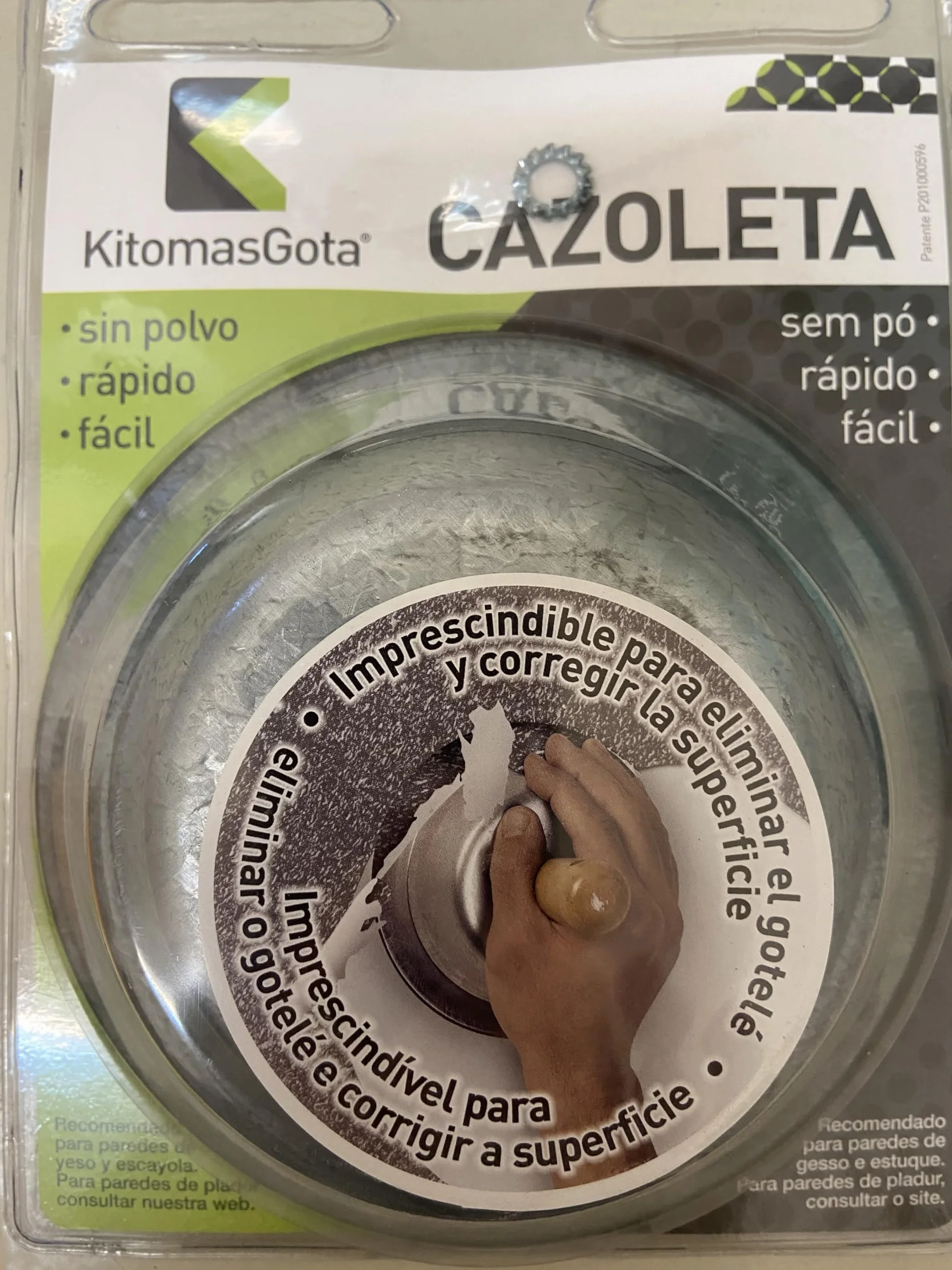 Herramienta Profesional del sistema Kitomasgota – Cazoleta para quitar gotelé al temple