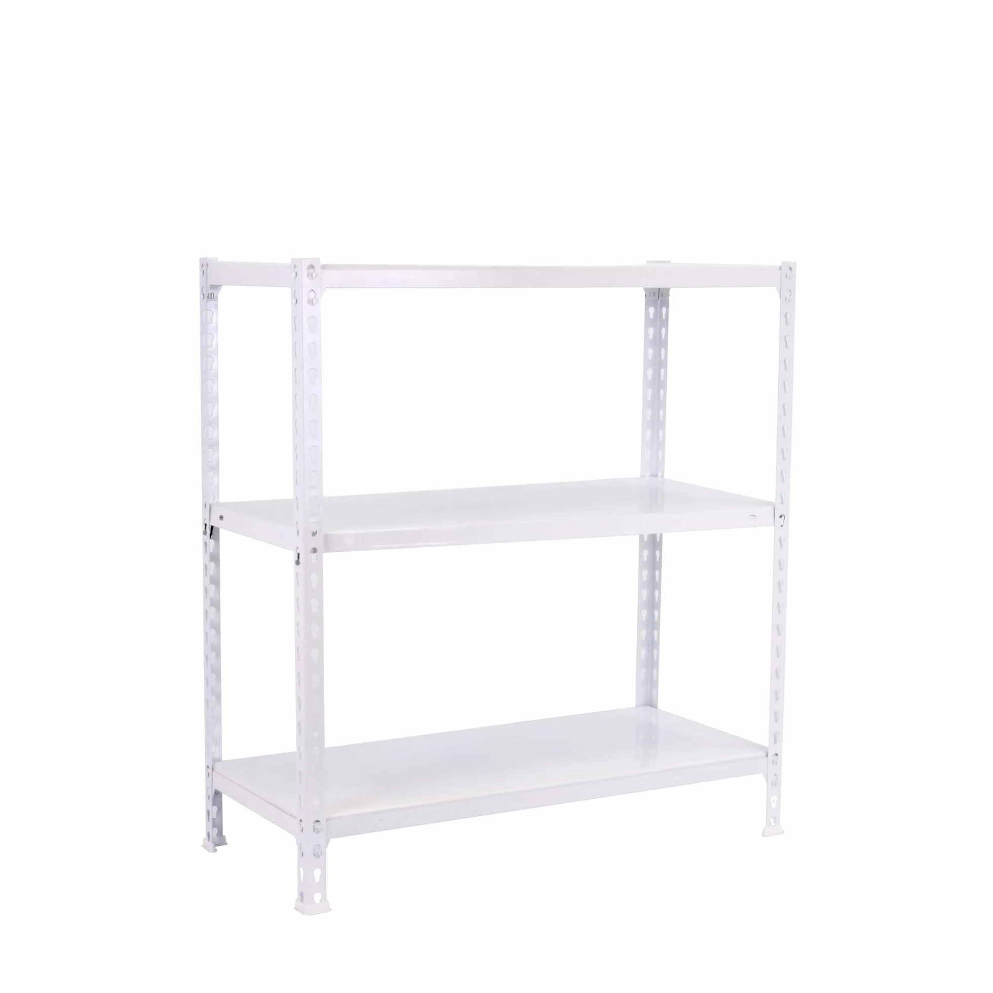 Simon Rack Estantería Metálica, 90x100x40 cm, 3 Alturas, Bandeja Metal, 70 kg de Punto Flexión, Estanterías Almacenaje, Blanco - Ecoclick
