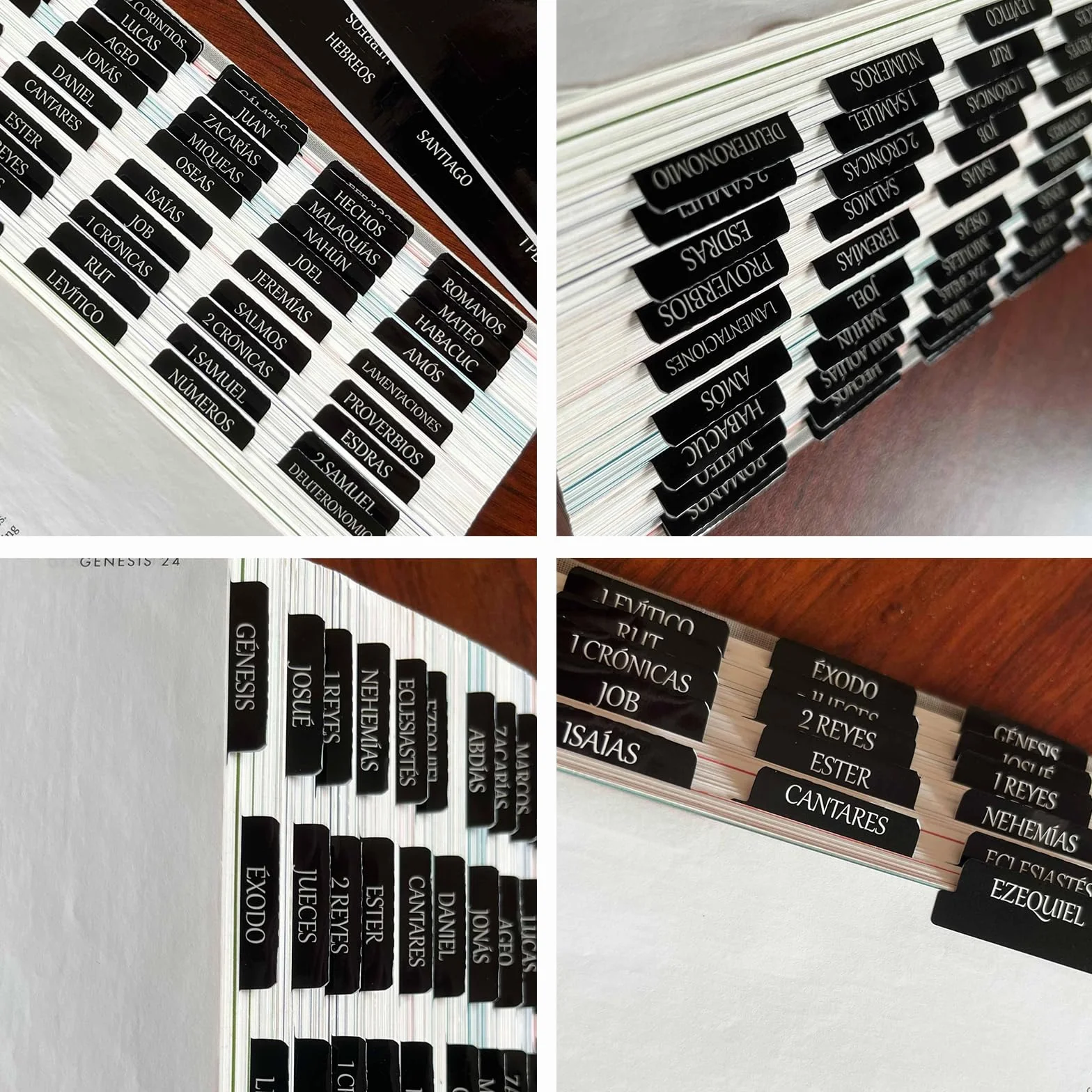 Pegatinas bíblicas grandes de lujo, negro, fáciles de leer y aplicar, para mujeres y hombres
