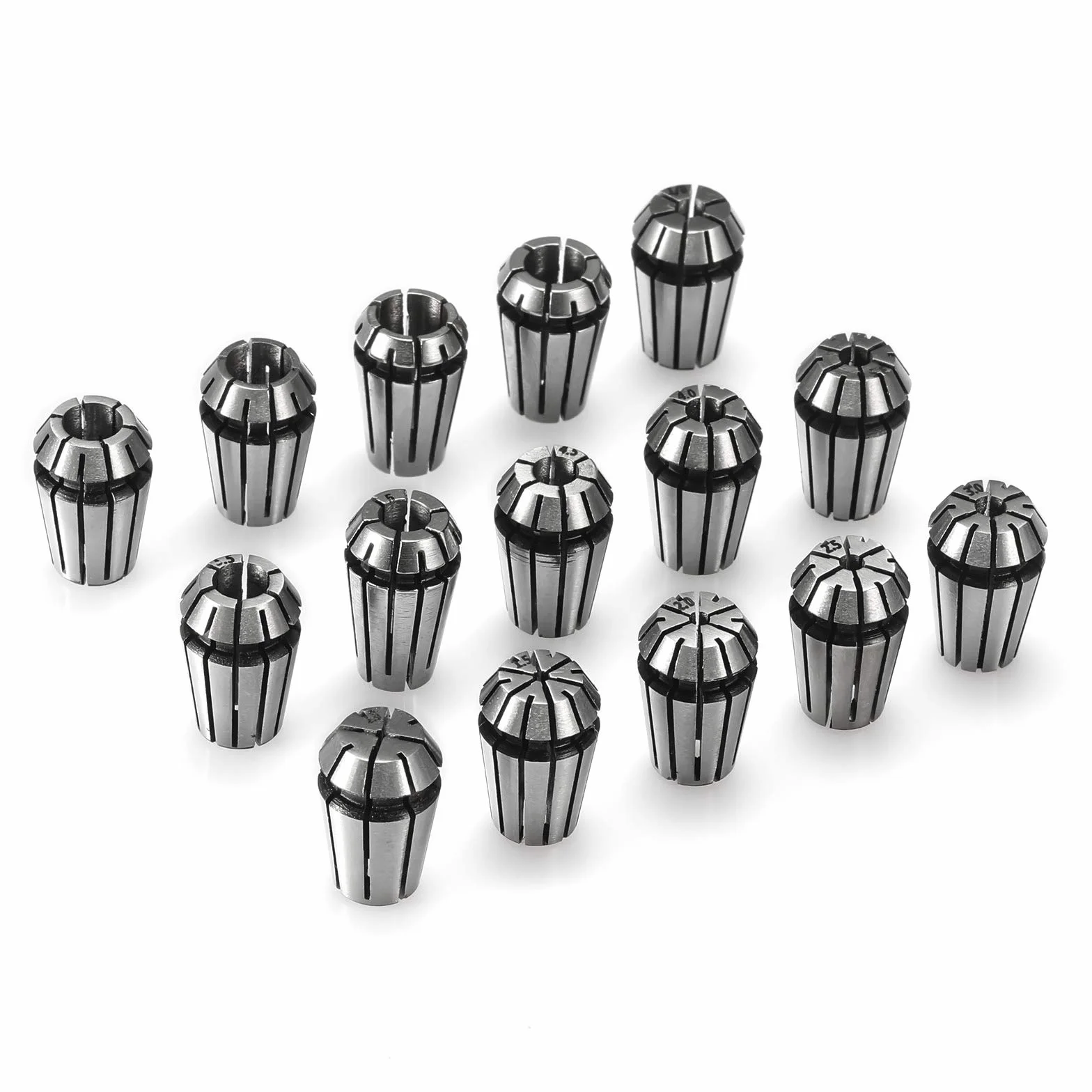 Genmitsu ER11 - Juego de pinzas de resorte de 1 a 7 mm, 1/8 pulgadas, 1/4 pulgadas para dispositivo de sujeción CNC, máquina de grabado, fresado, torno, paquete de 15